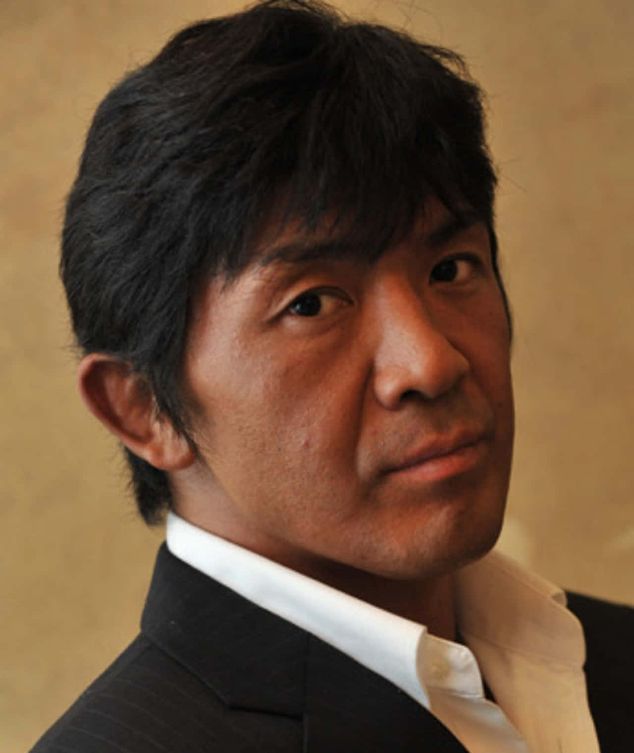 Masakatsu Funaki, black suit, white shirt, HD Phone Wallpaper