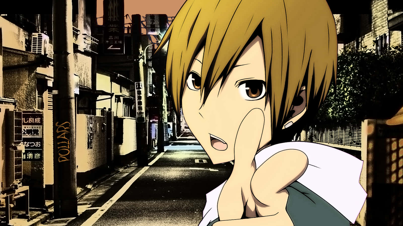 Masaomi Kida, blonde hair, Japanese alleyway, HD Desktop Wallpaper
