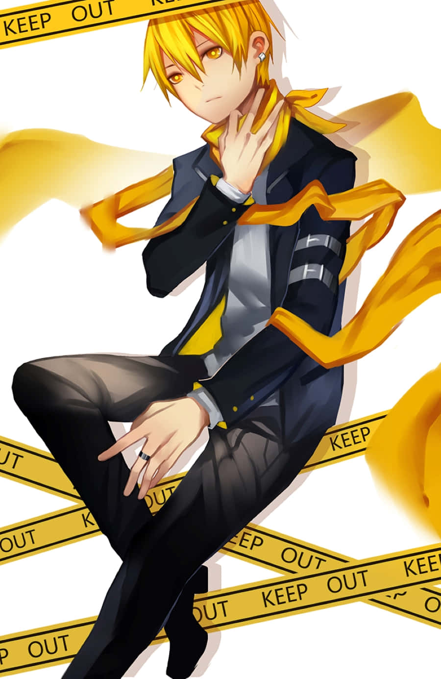 Masaomi Kida, golden hair, golden eyes, HD Phone Wallpaper