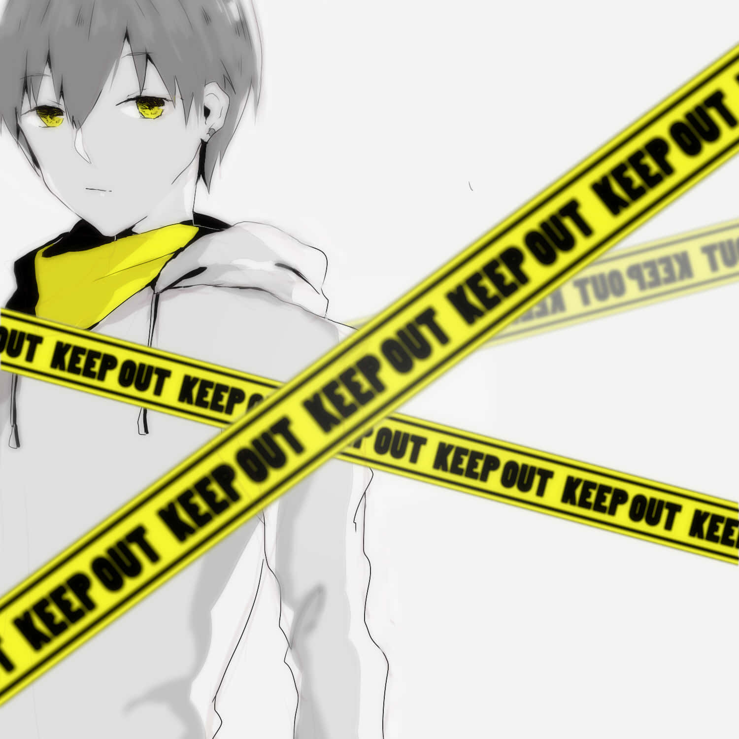 Masaomi Kida, gray-haired, yellow eyes, HD Desktop Wallpaper