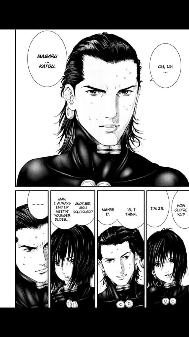 Masaru Kato, manga panel, slicked-back hair, SD Phone Wallpaper