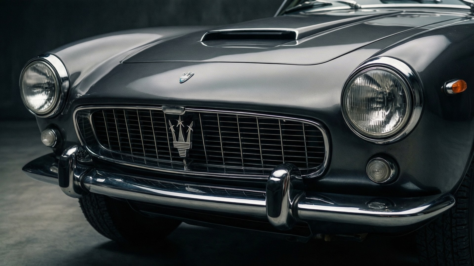 Maserati 3500 GT, chrome grille, front grille, Full HD Desktop Wallpaper