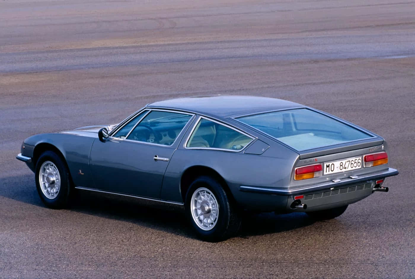 Maserati Indy, gray, chrome wheels, HD Desktop Wallpaper