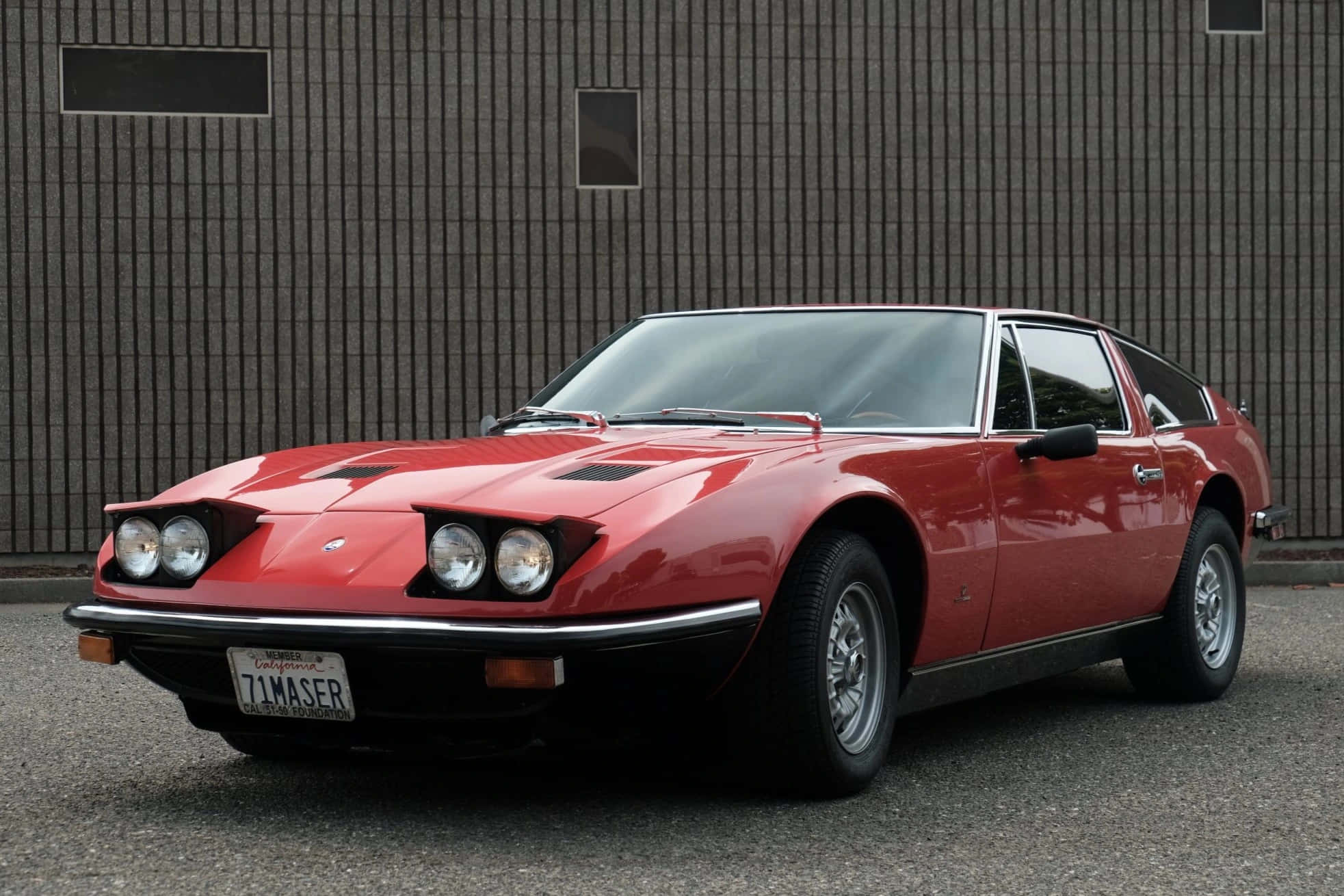 Maserati Indy, glossy red, quad headlights, Full HD Desktop Wallpaper