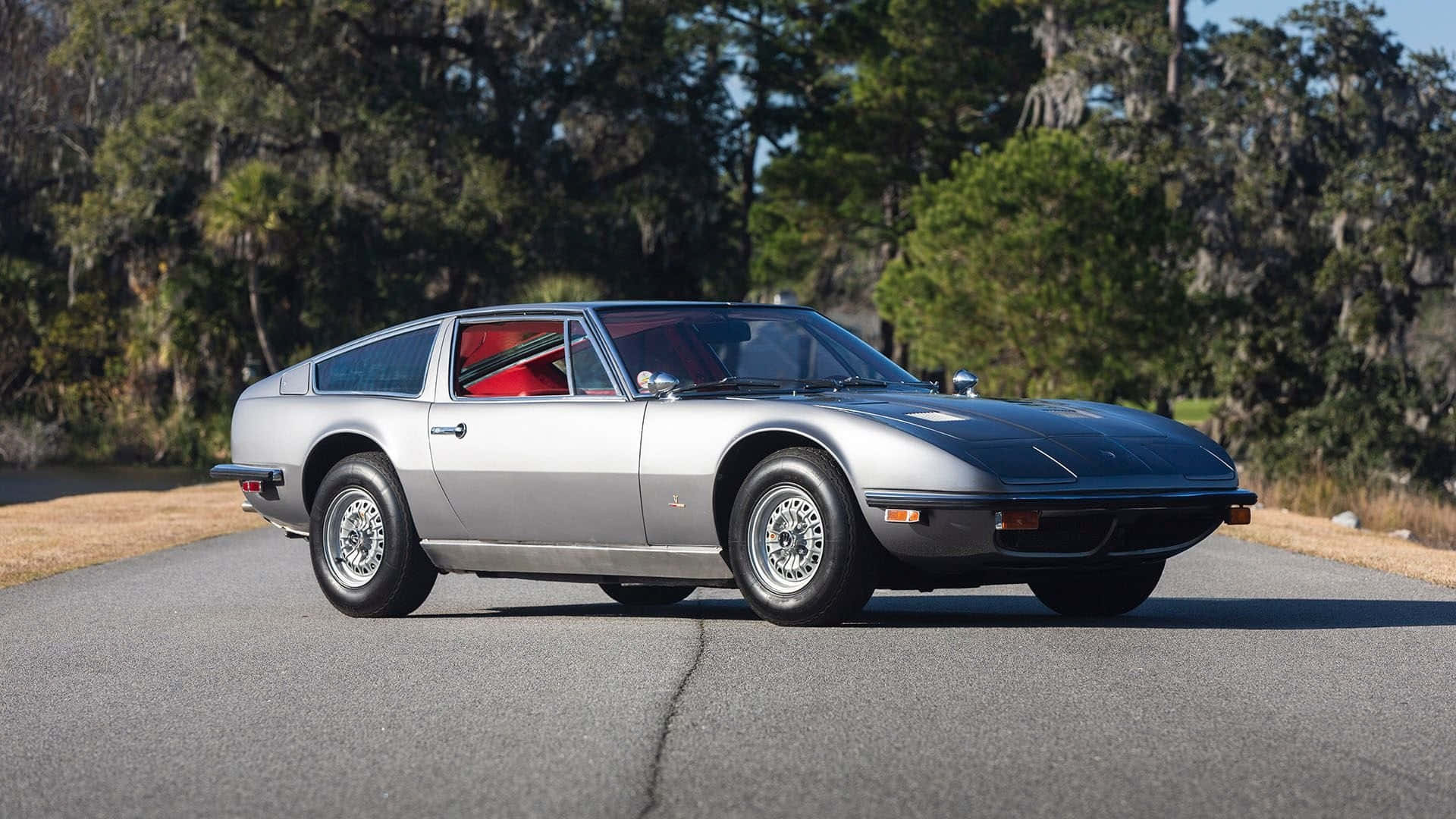 Maserati Indy, silver, red interior, Full HD Desktop Wallpaper
