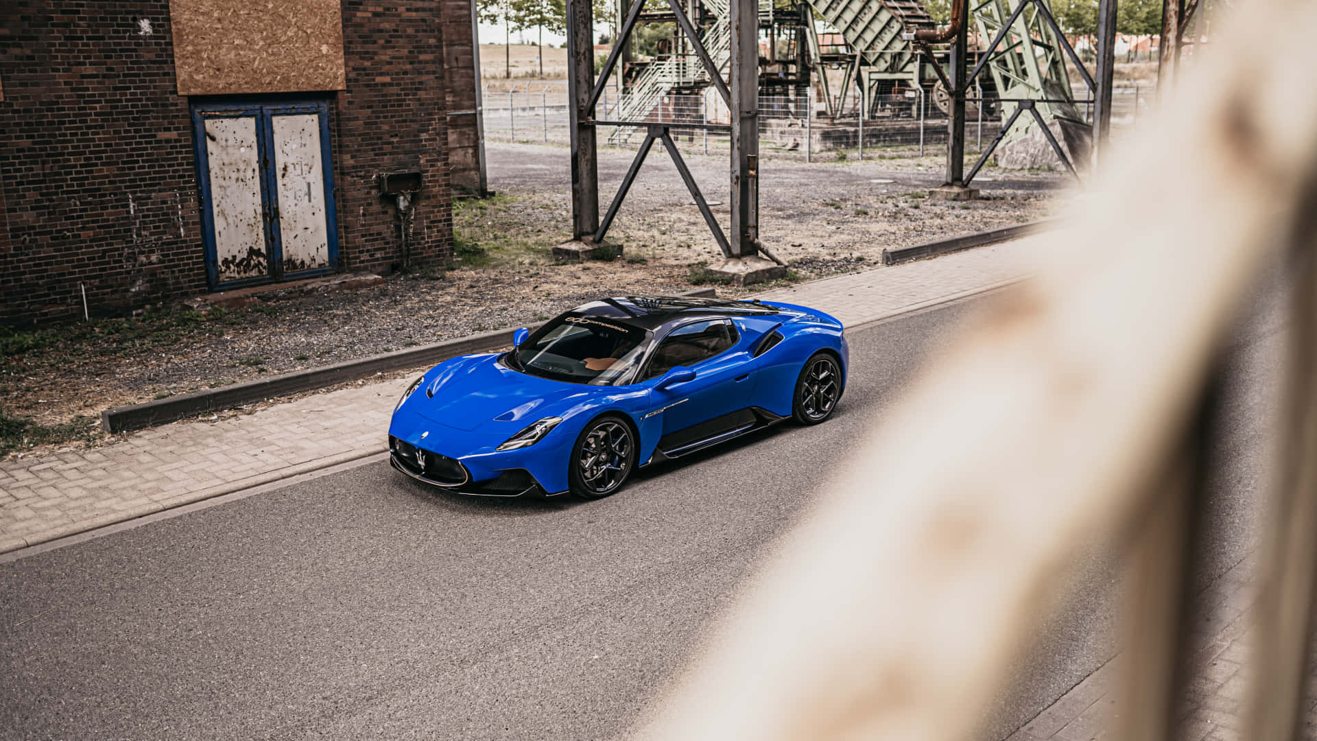 Maserati MC20, vibrant blue, urban street, Full HD Desktop Wallpaper