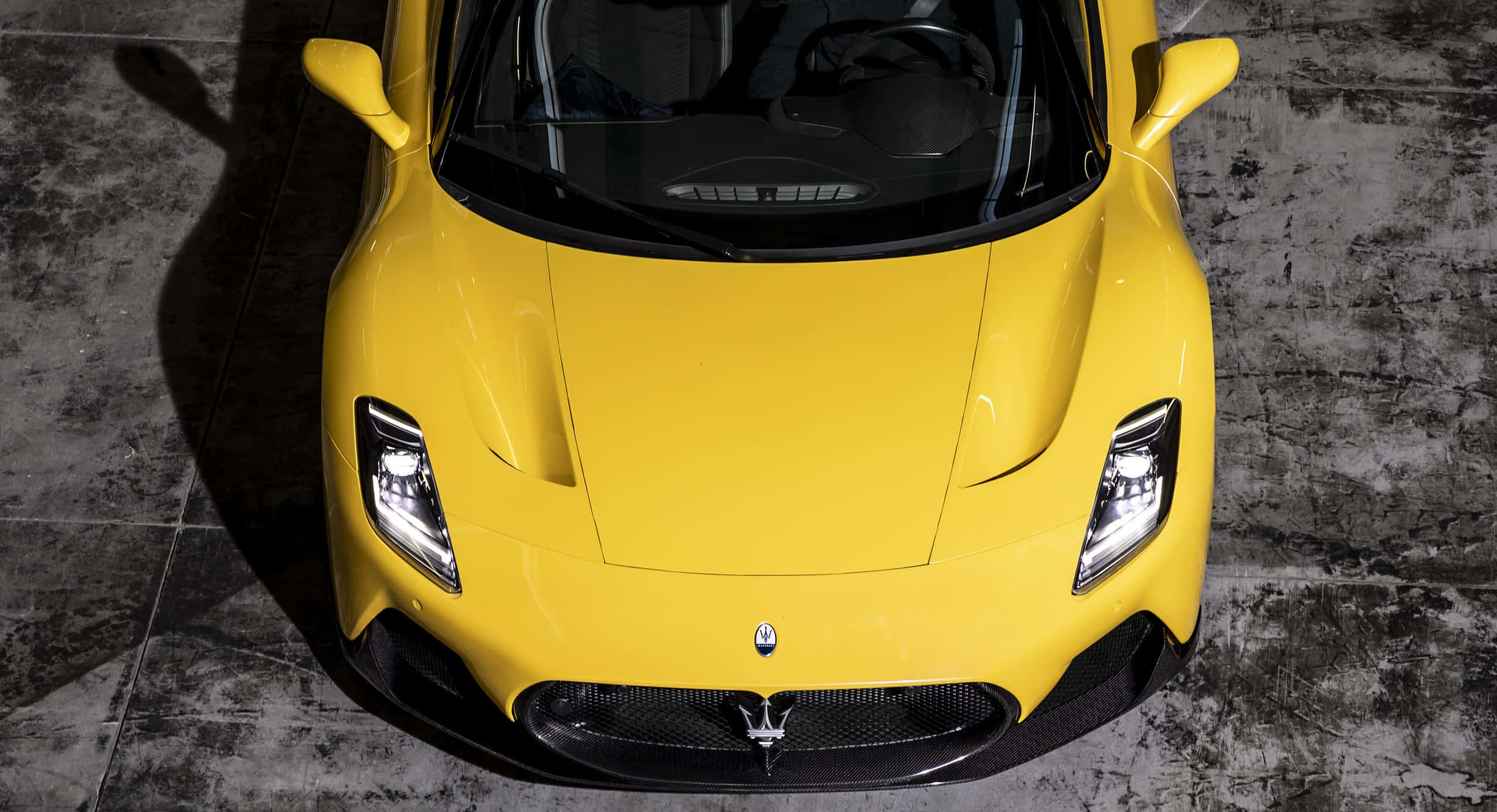 Maserati MC20, vibrant yellow, sleek headlights, Full HD Desktop Wallpaper