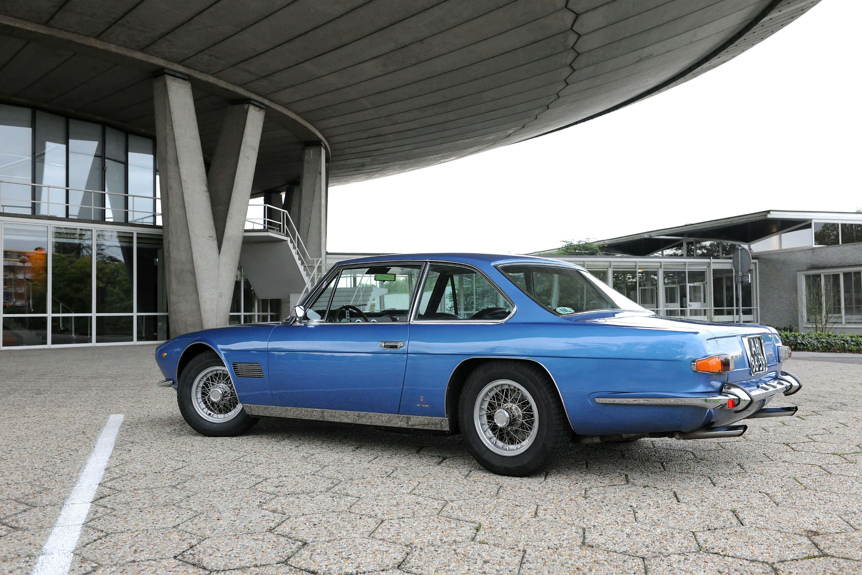 Maserati Mexico, vintage blue, classic car, 2K Desktop Wallpaper