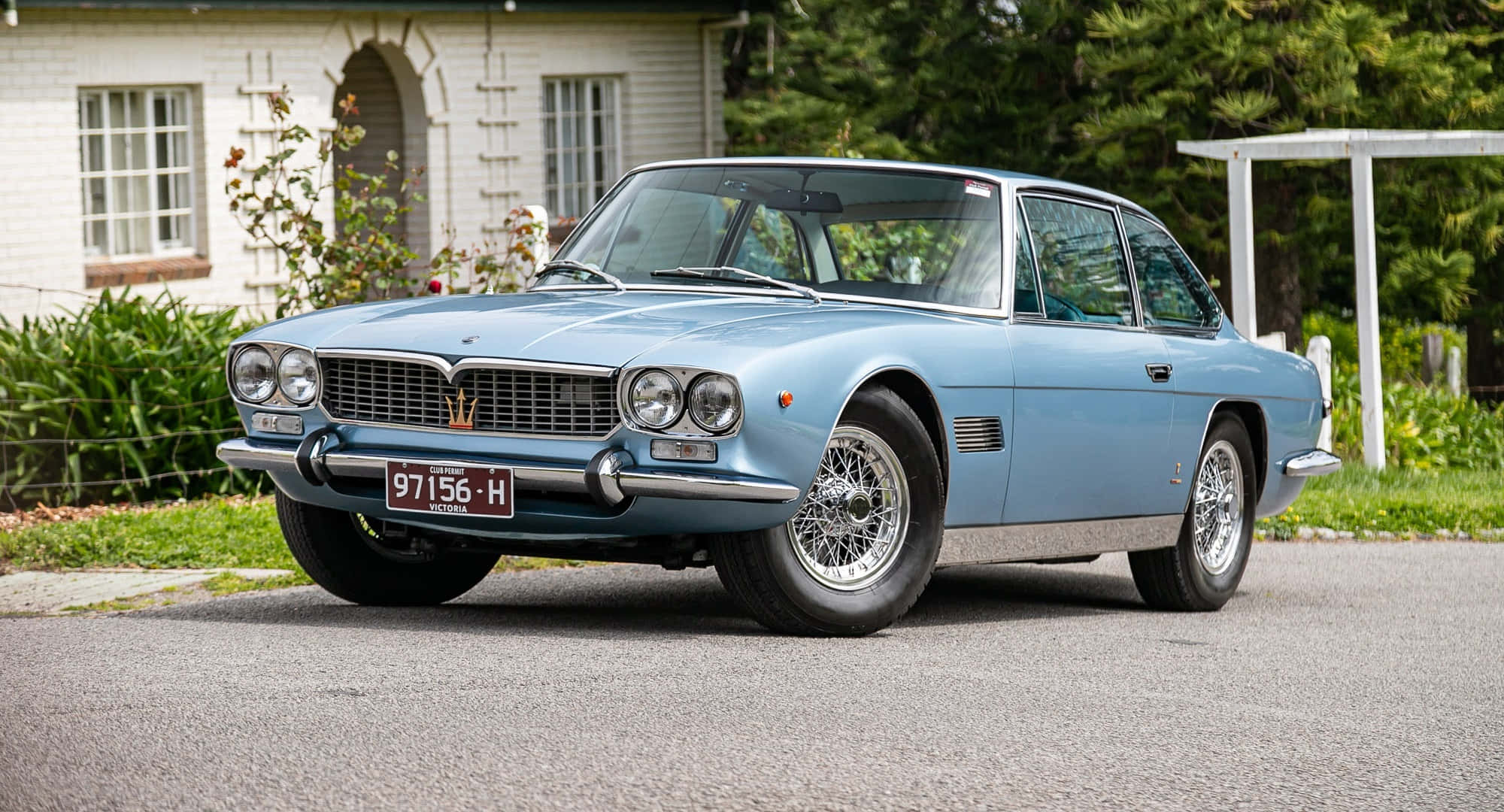 Maserati Mexico, light blue, chrome accents, Full HD Desktop Wallpaper