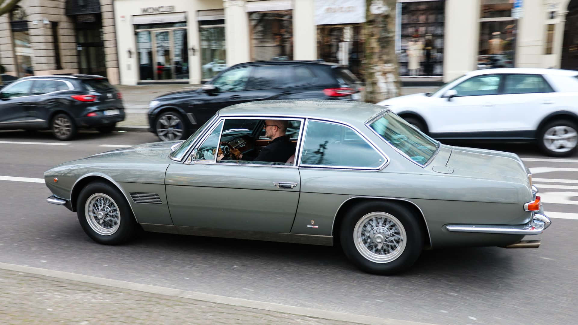 Maserati, olive green, vintage, Full HD Desktop Wallpaper