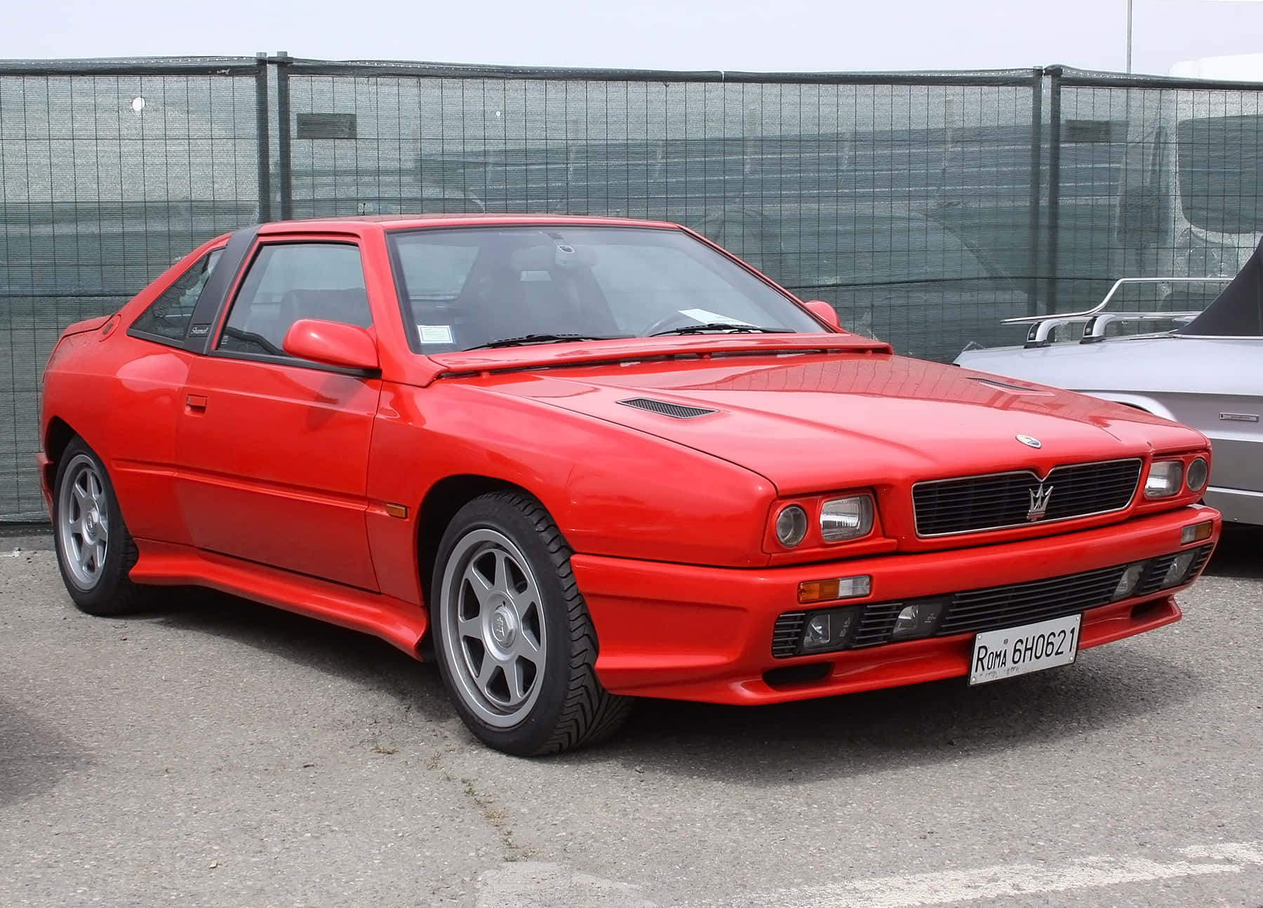 Maserati Shamal, vibrant red, asphalt, HD Desktop Wallpaper