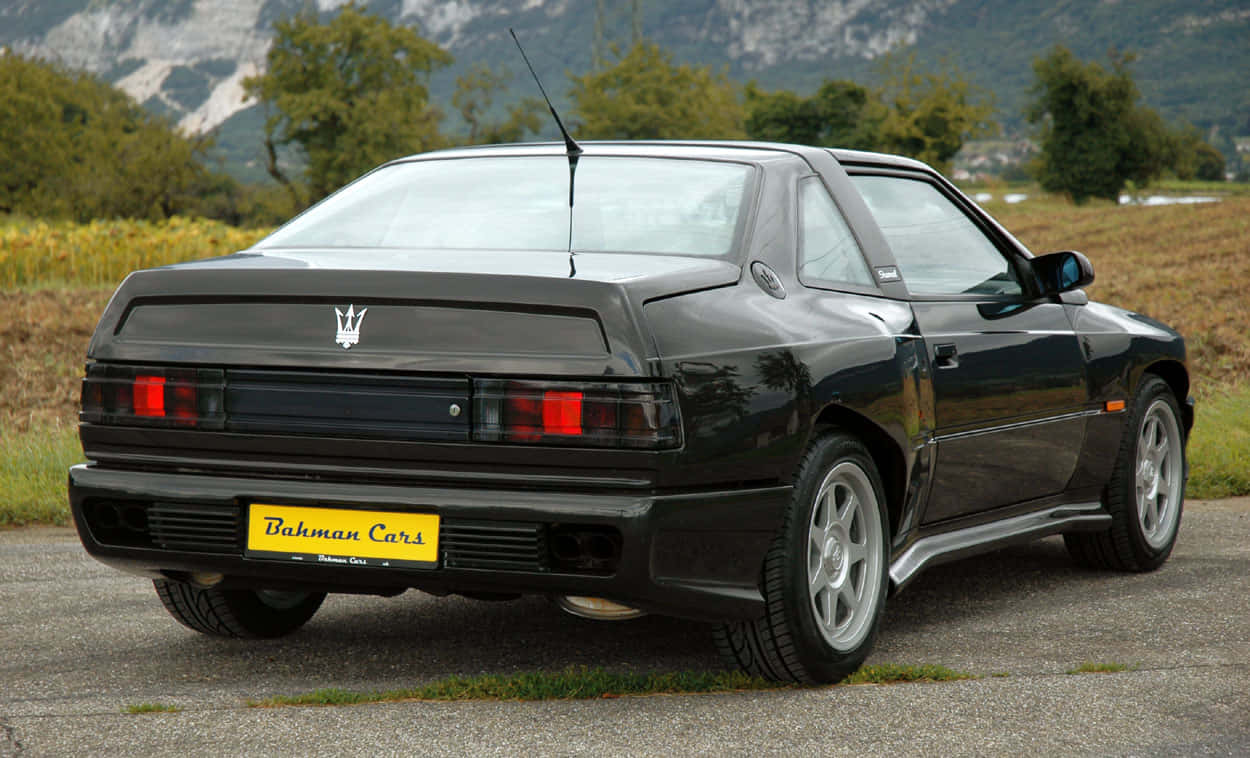Maserati Shamal, rear quarter view, black, SD Desktop Wallpaper