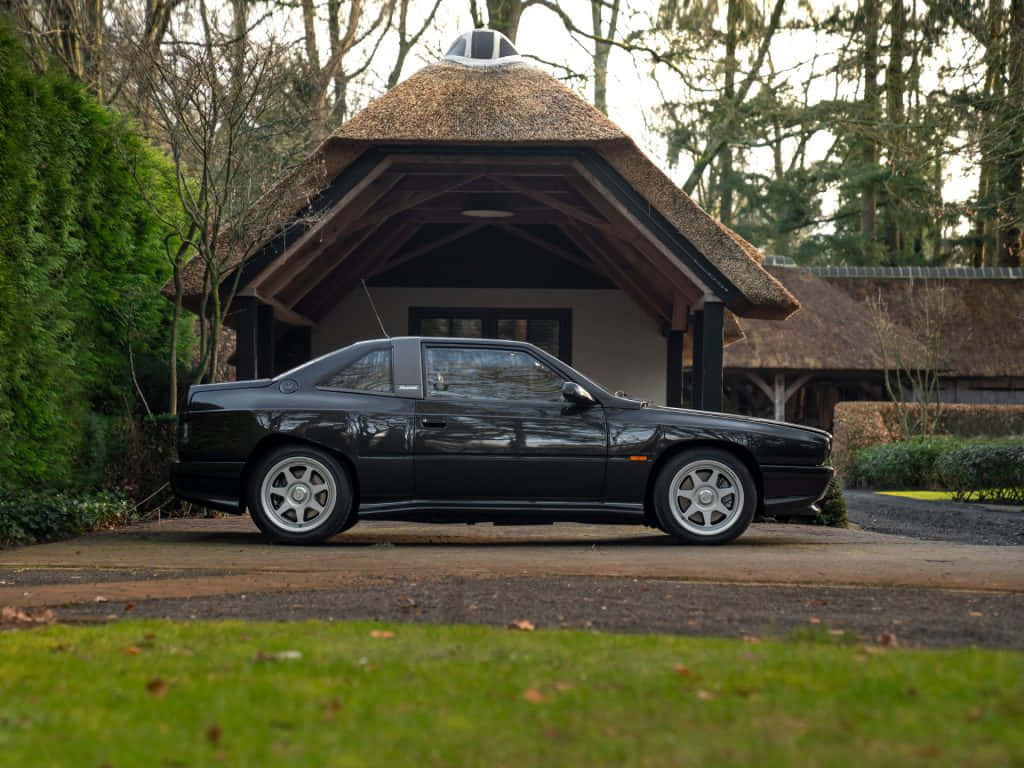 Maserati Shamal, black, coupe, SD Desktop Wallpaper