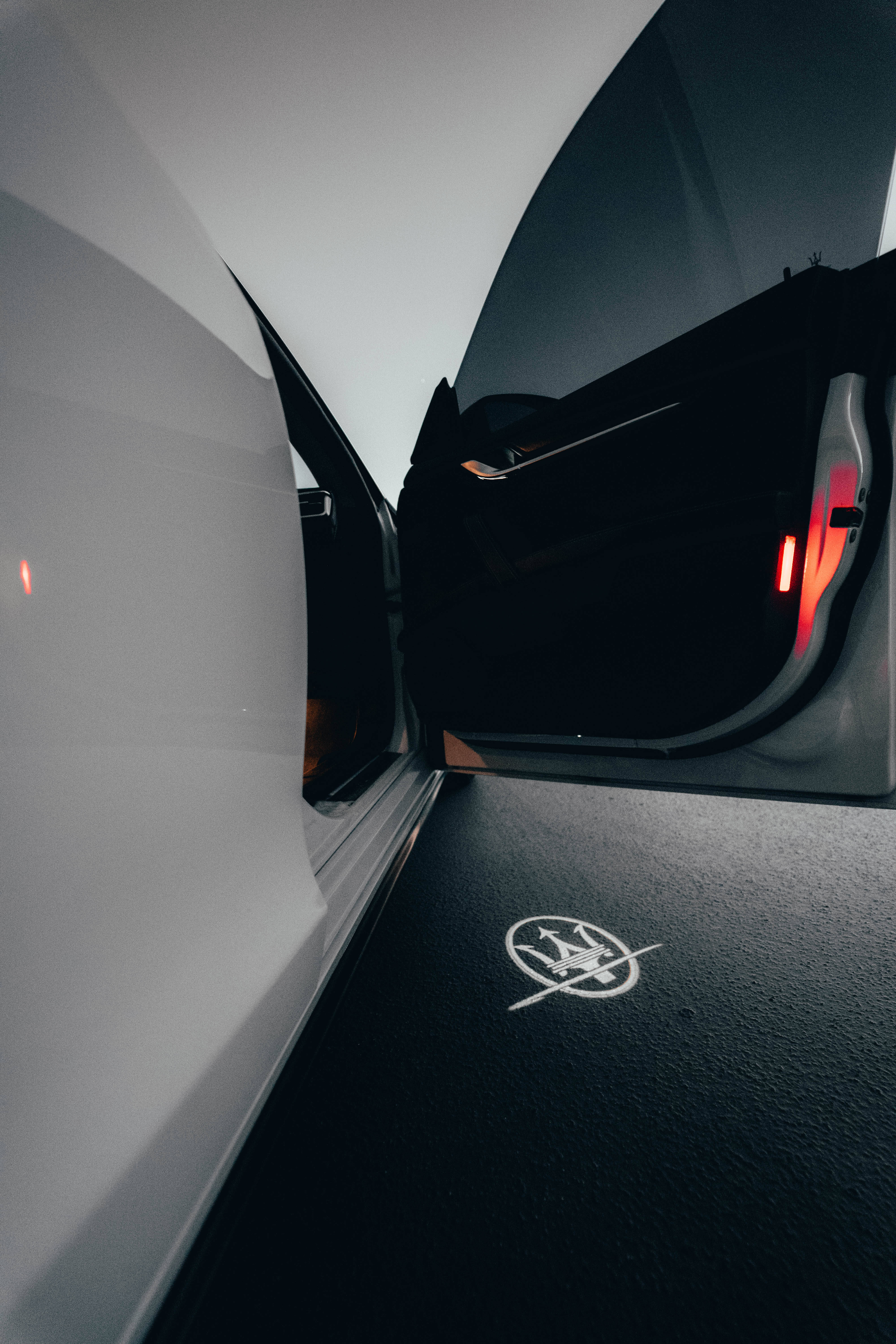 Maserati, white Maserati, dark interior, 5K Phone Wallpaper
