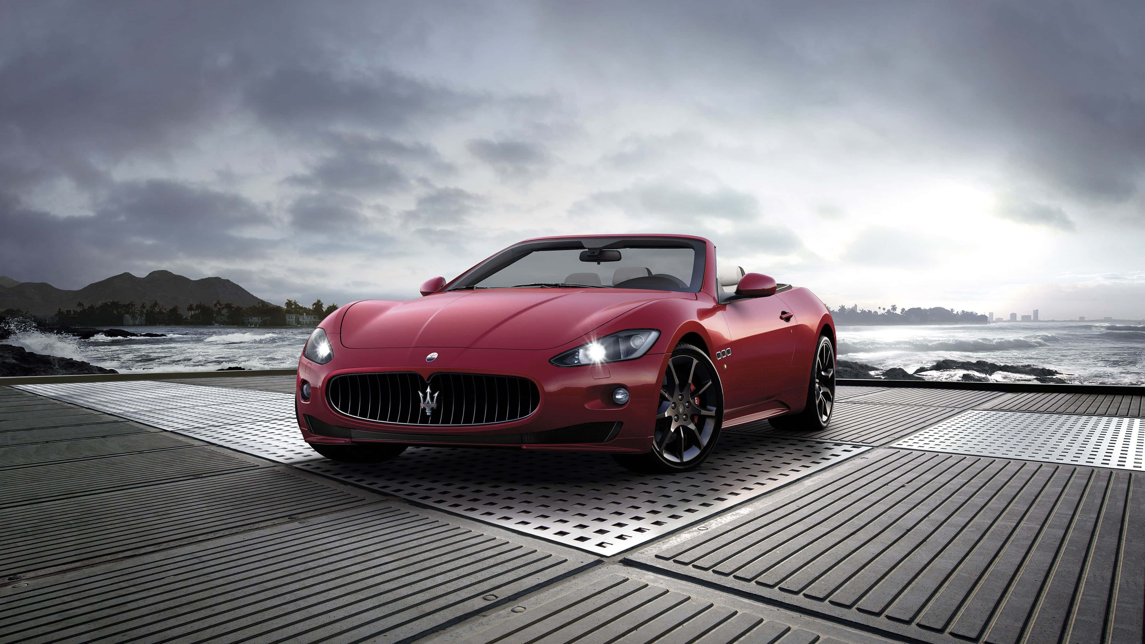 Maserati, red, convertible, 4K Desktop Wallpaper