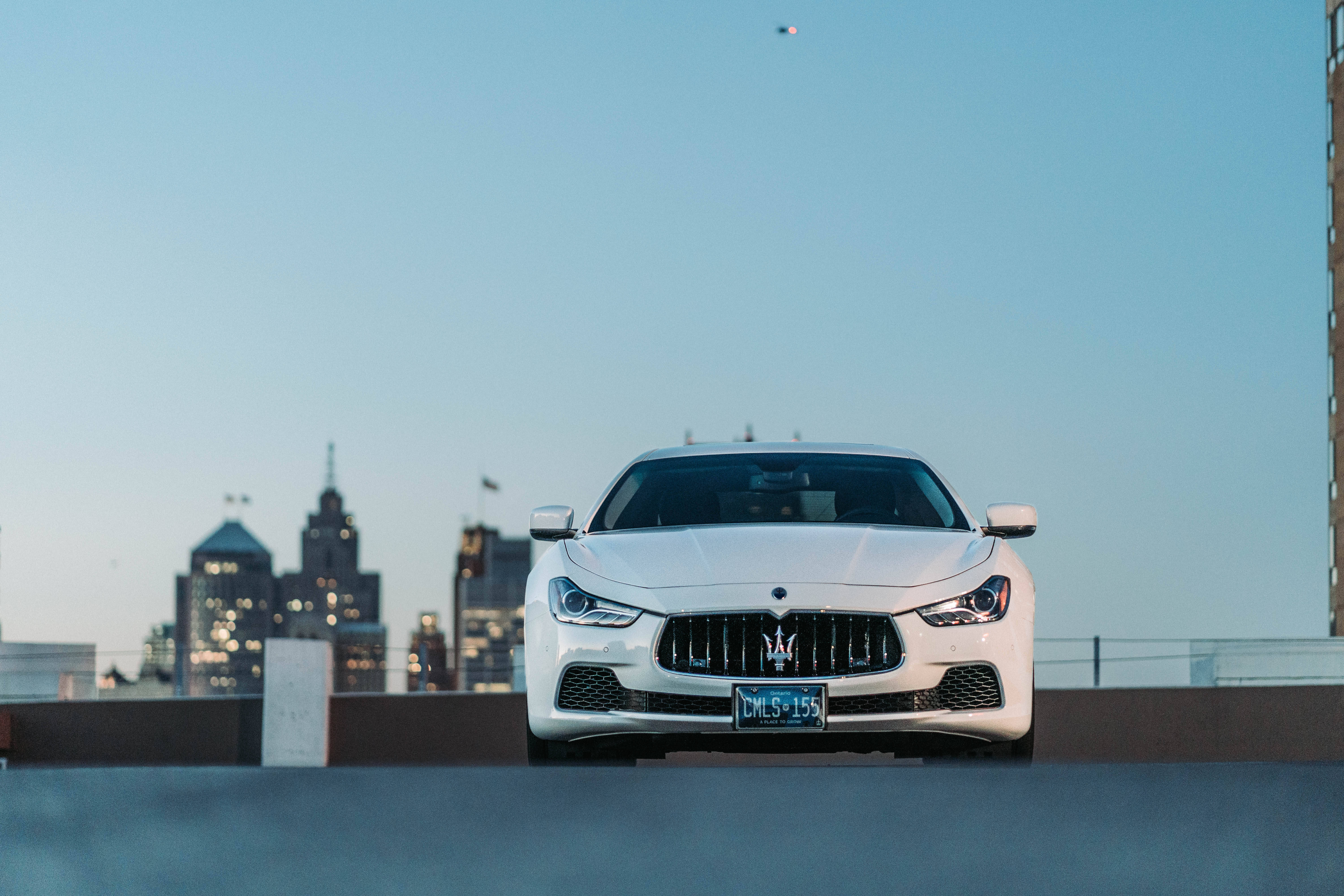 Maserati, white, sports car, 5K Desktop Wallpaper