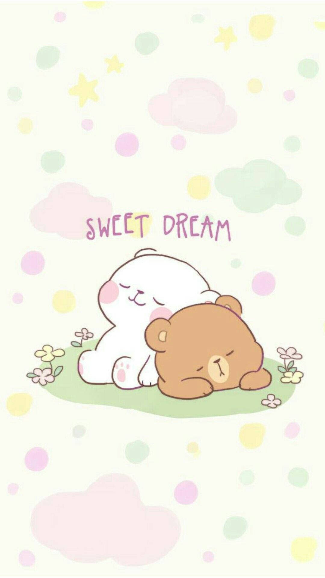 Masha And The Bear, sweet dream, pastel clouds, HD Phone Wallpaper