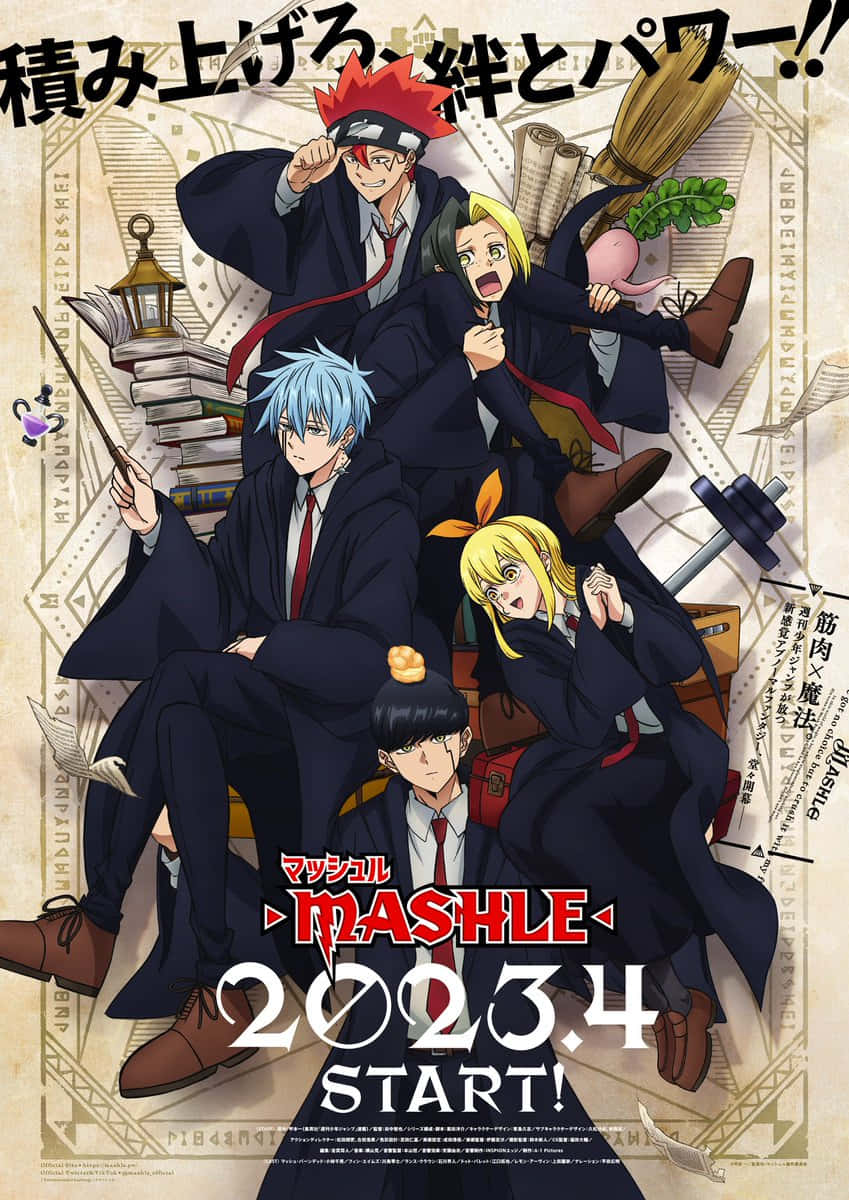 Mashle Magic And Muscles, anime poster2023, dark school uniforms, SD Phone Wallpaper