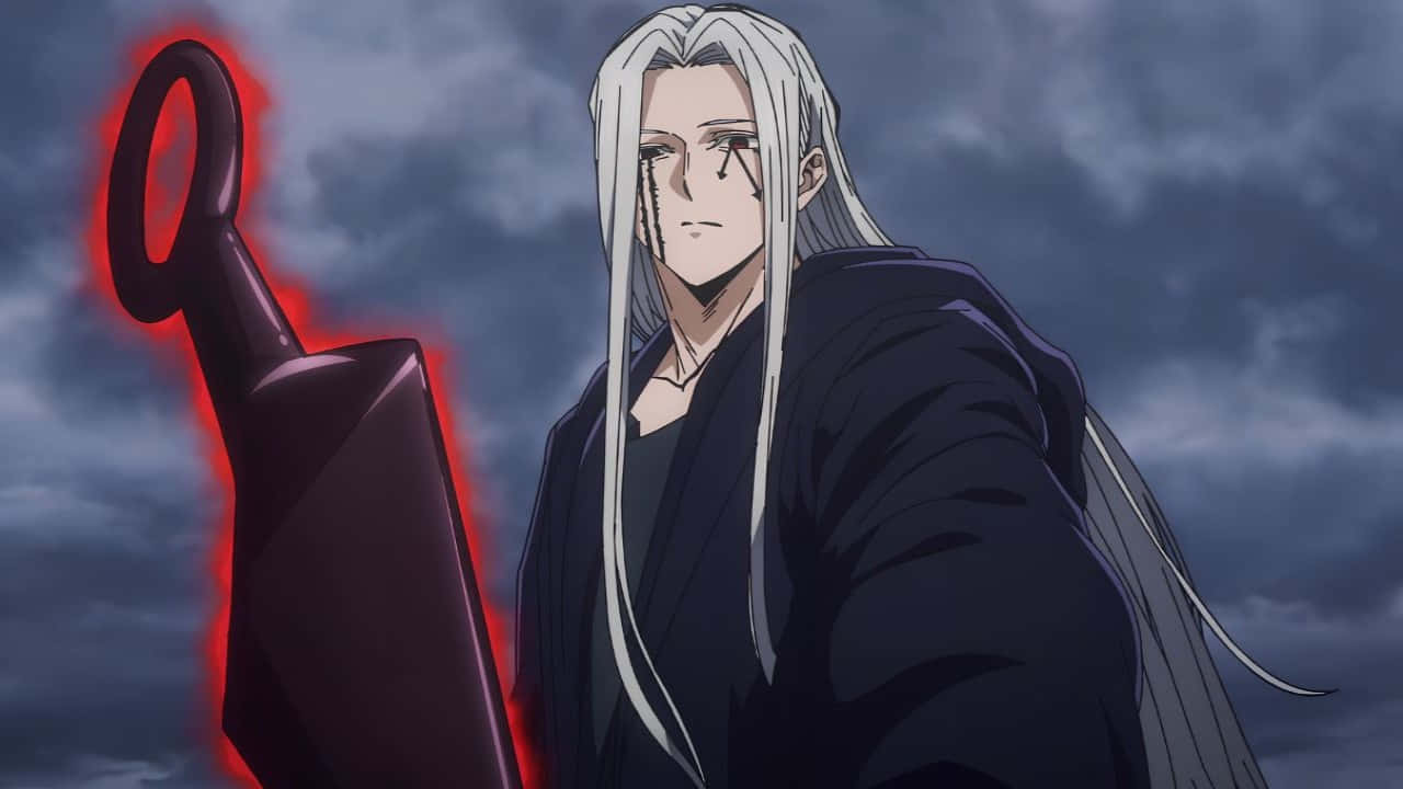 Mashle Magic And Muscles, silver-haired anime character, dark robe, HD Desktop Wallpaper