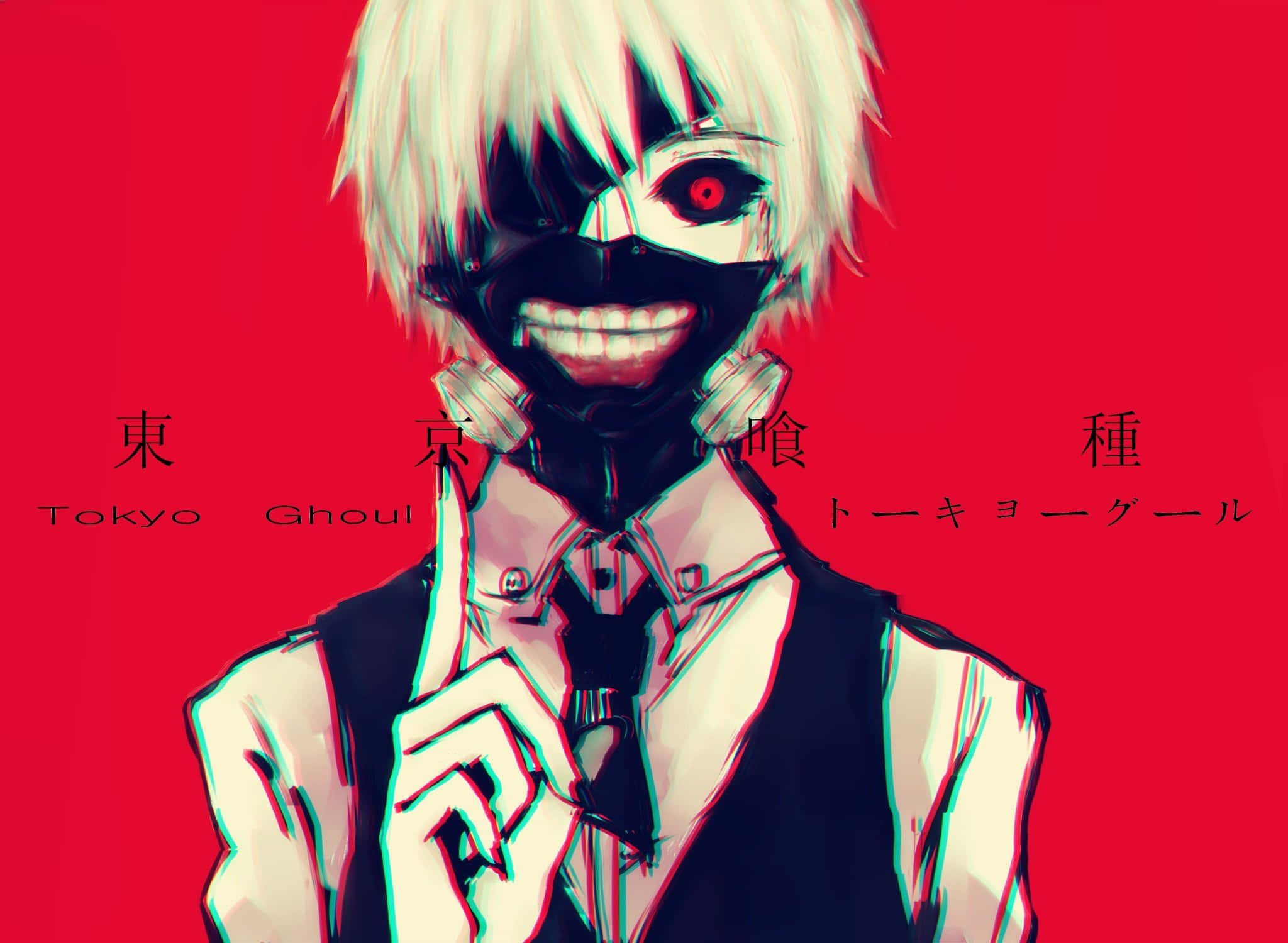 Mask Boy, white hair, black mask, Full HD Desktop Wallpaper