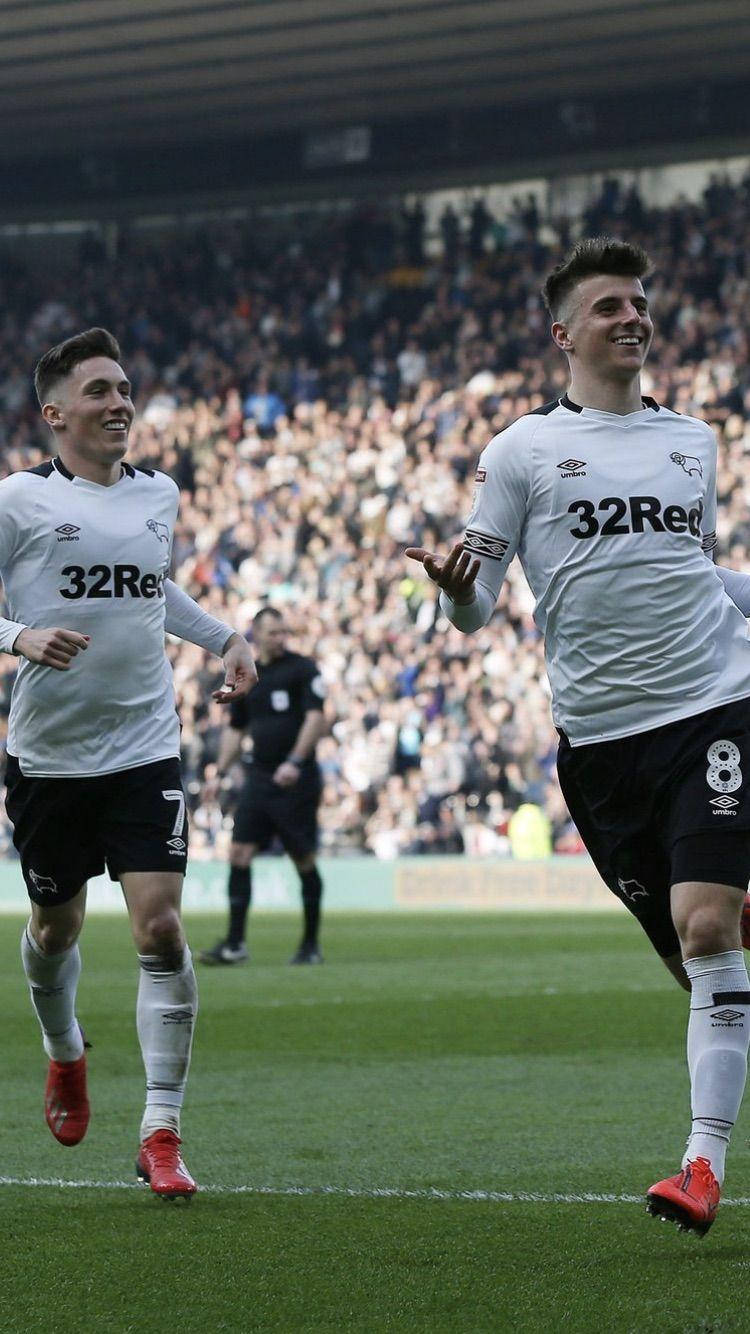 Mason Mount, white jerseys, vibrant green pitch, HD Phone Wallpaper