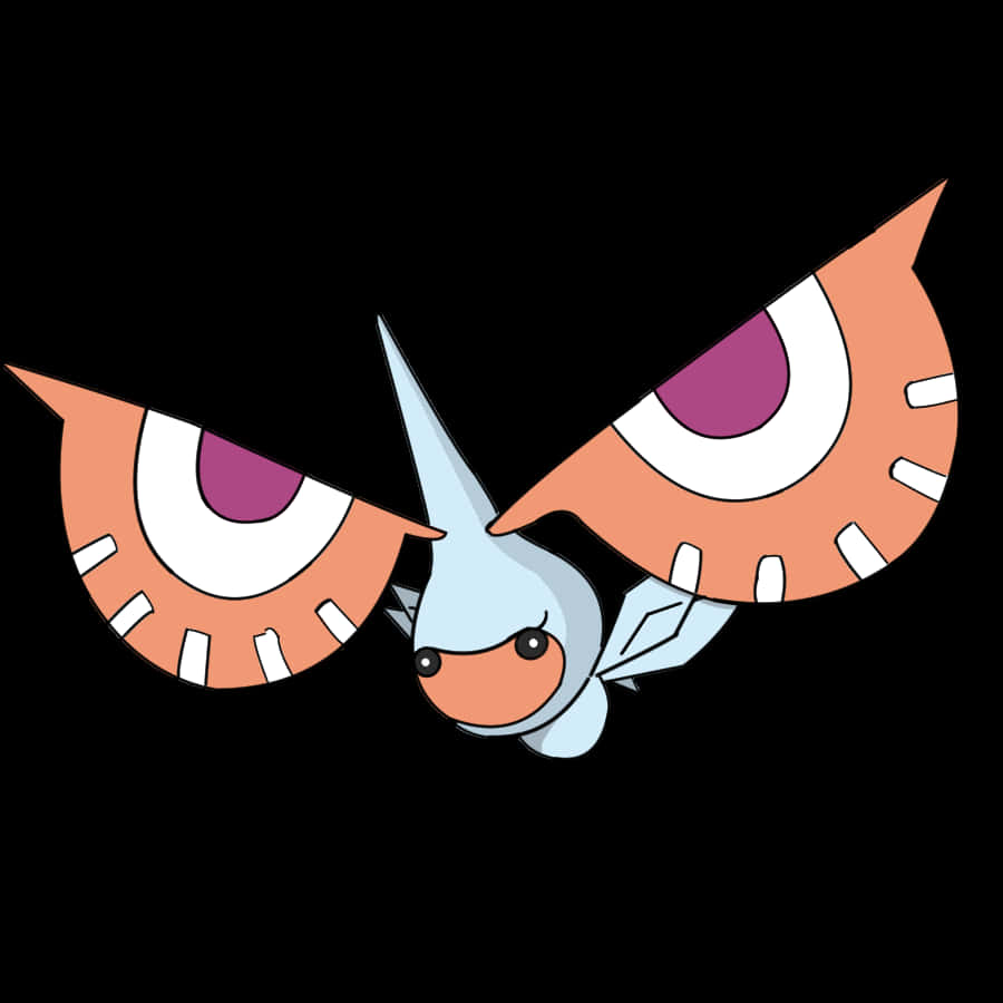 Masquerain, cartoon moth, large angry eyes, SD Desktop Wallpaper