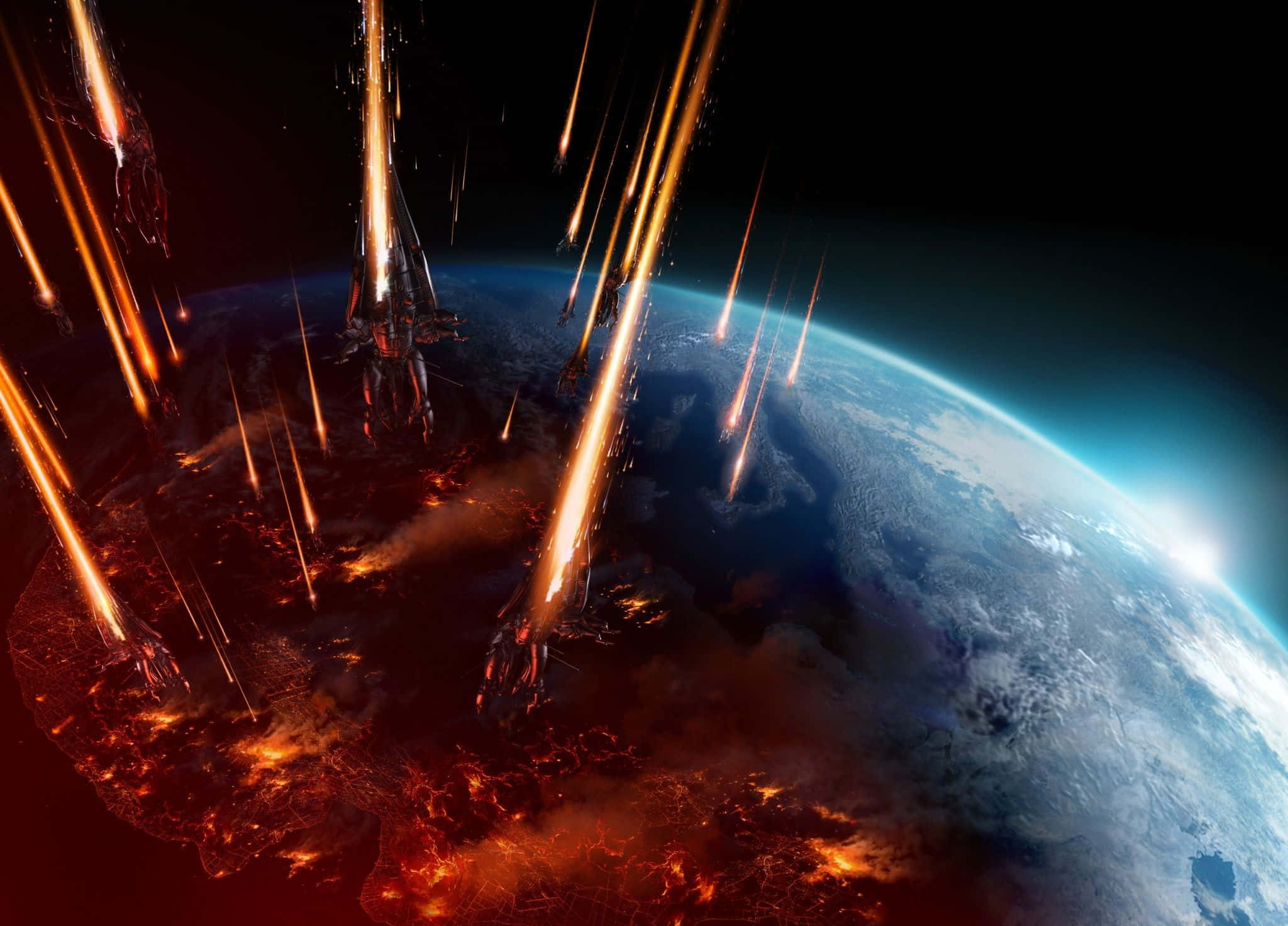 Mass Effect 3, Reaper, Earth, Full HD Desktop Wallpaper