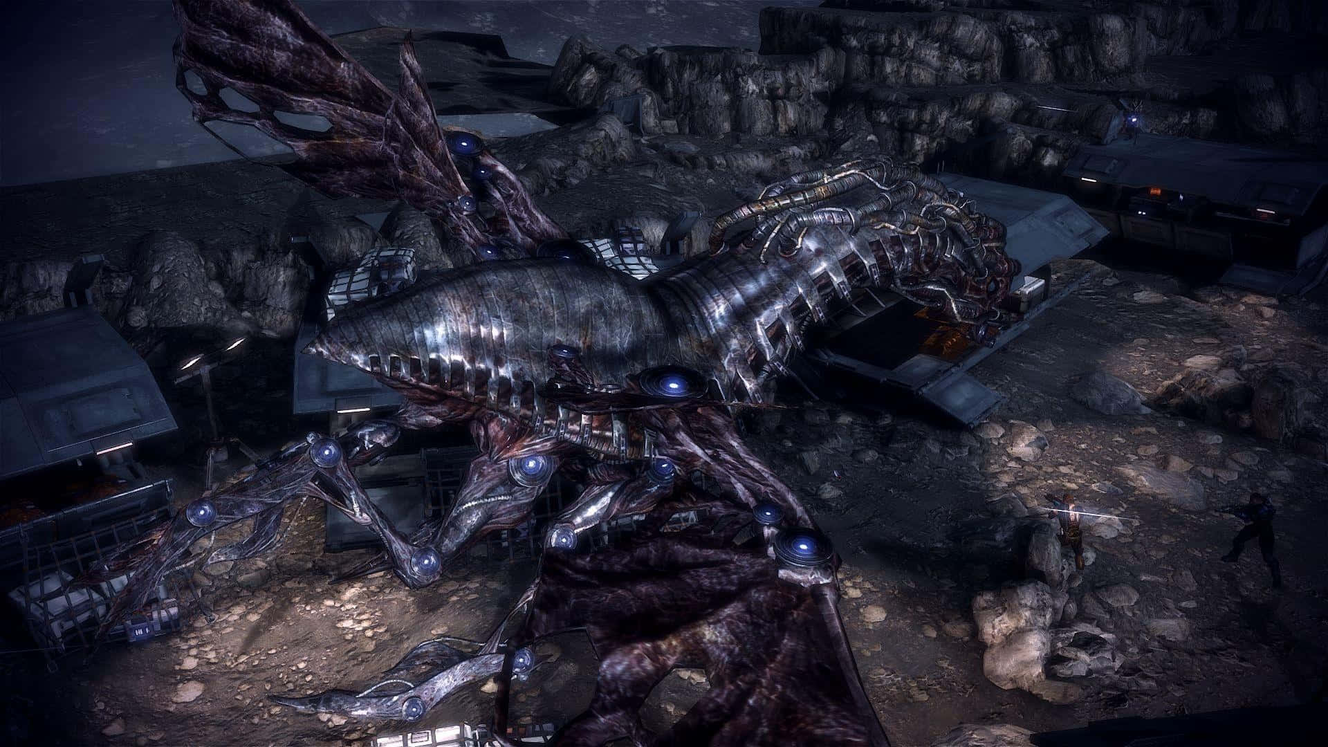 Mass Effect 3, Reaper, glowing blue joints, Full HD Desktop Wallpaper
