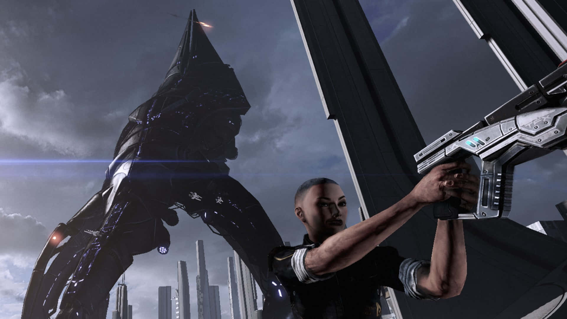 Mass Effect 3, Reaper, futuristic weapon, Full HD Desktop Wallpaper