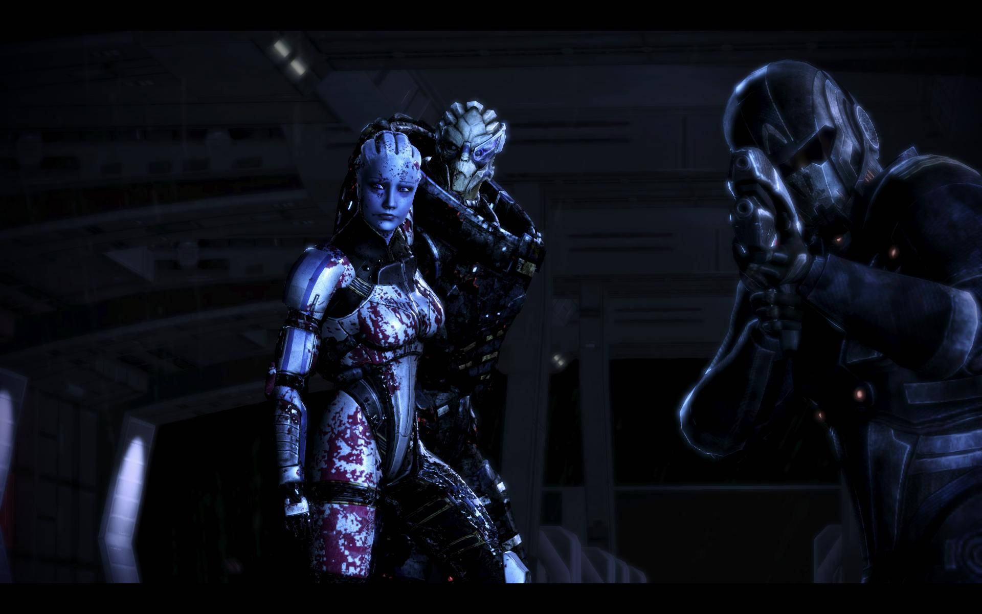 Mass Effect 3, cybernetic figures, armored, Full HD Desktop Wallpaper