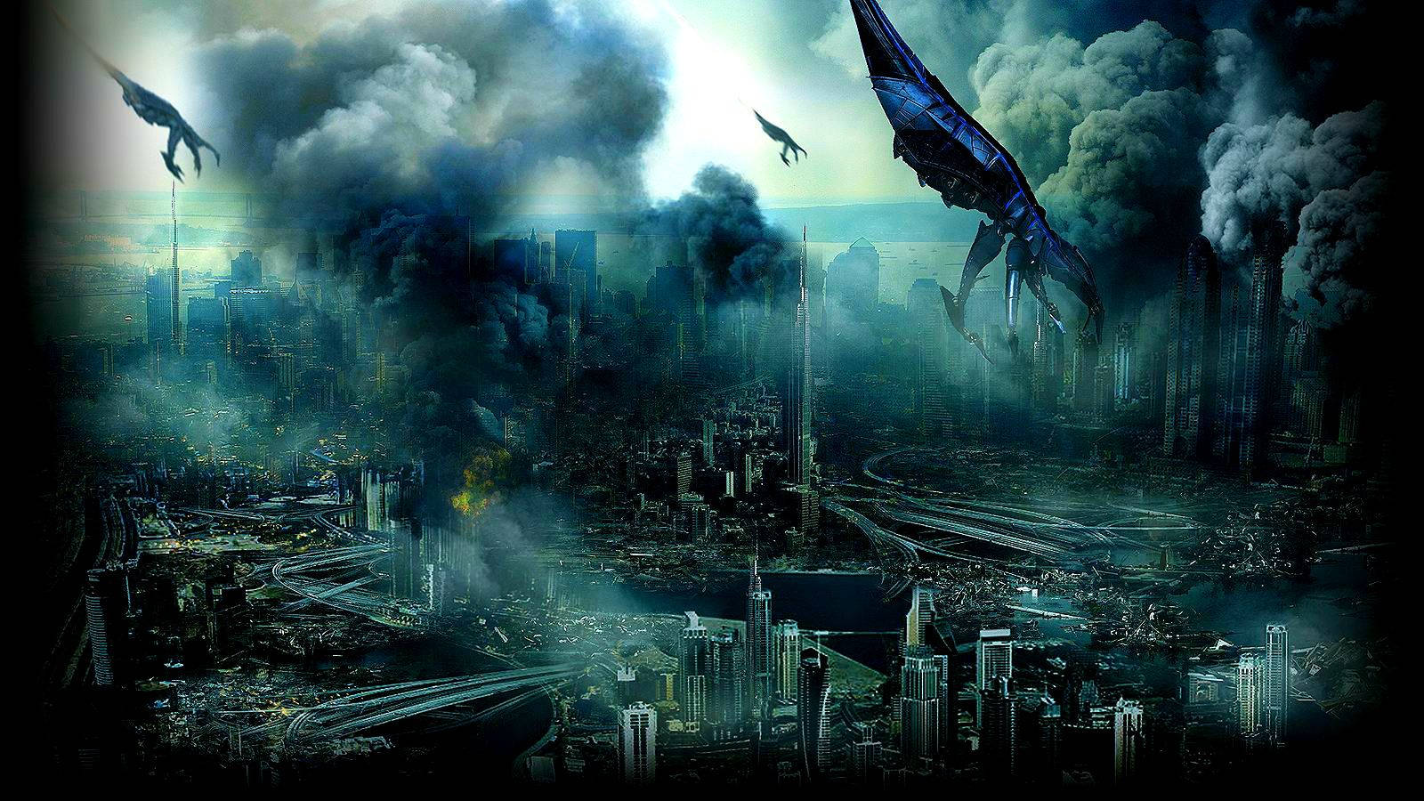 Mass Effect 3, destroyed city, dystopian cityscape, HD Desktop Wallpaper