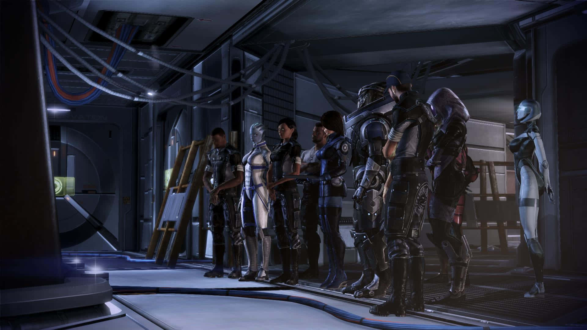 Mass Effect, characters, armored suits, Full HD Desktop Wallpaper