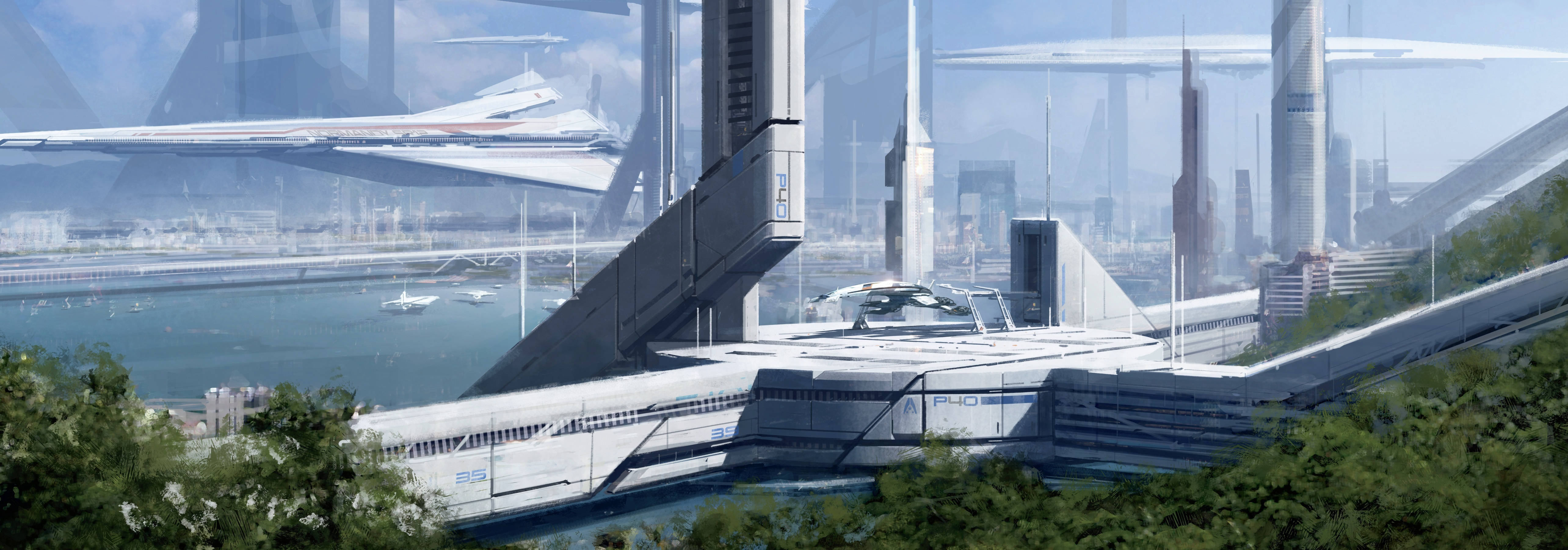 Mass Effect Citadel, 4K, futuristic cityscape, 5K Desktop Wallpaper