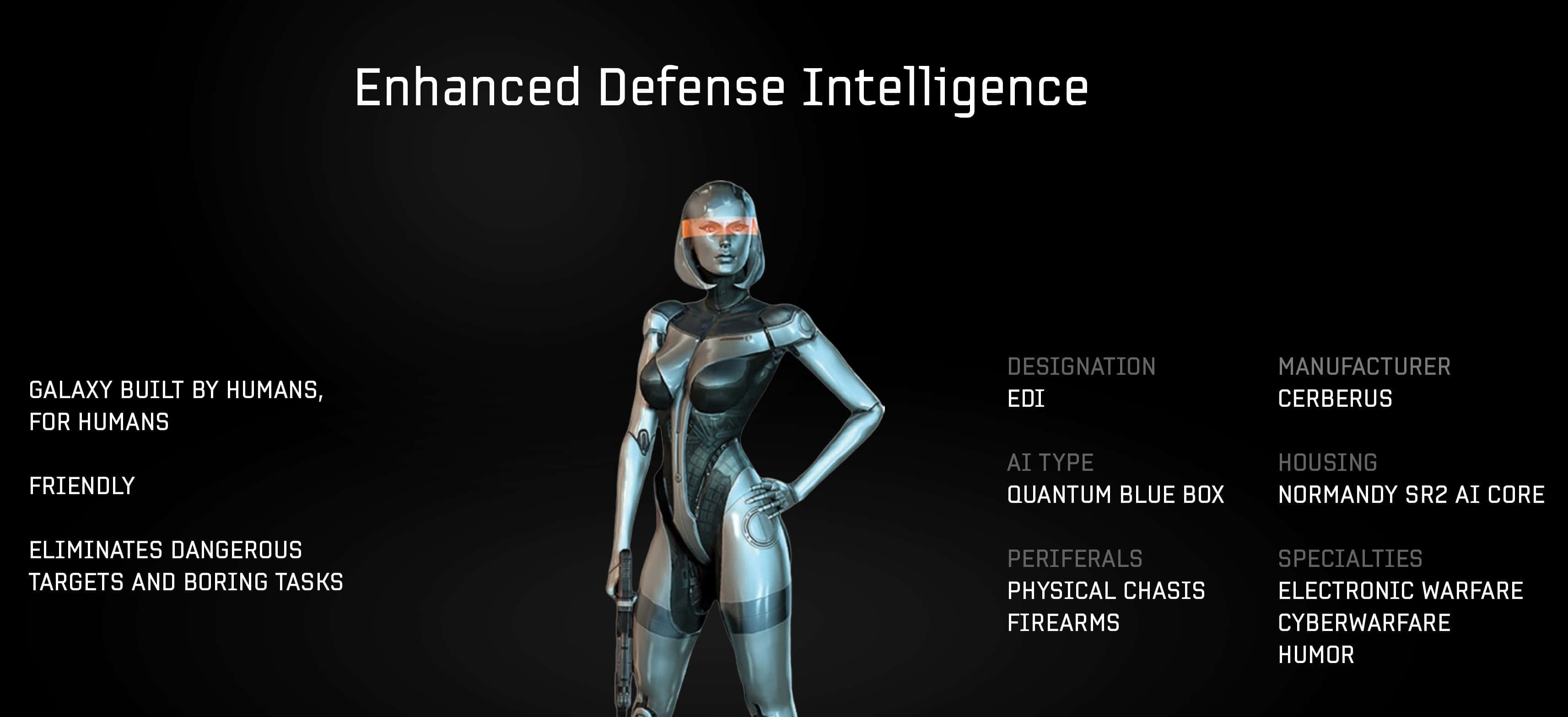 Mass Effect Edi, EDI, sleek silver humanoid robot, 2K Desktop Wallpaper