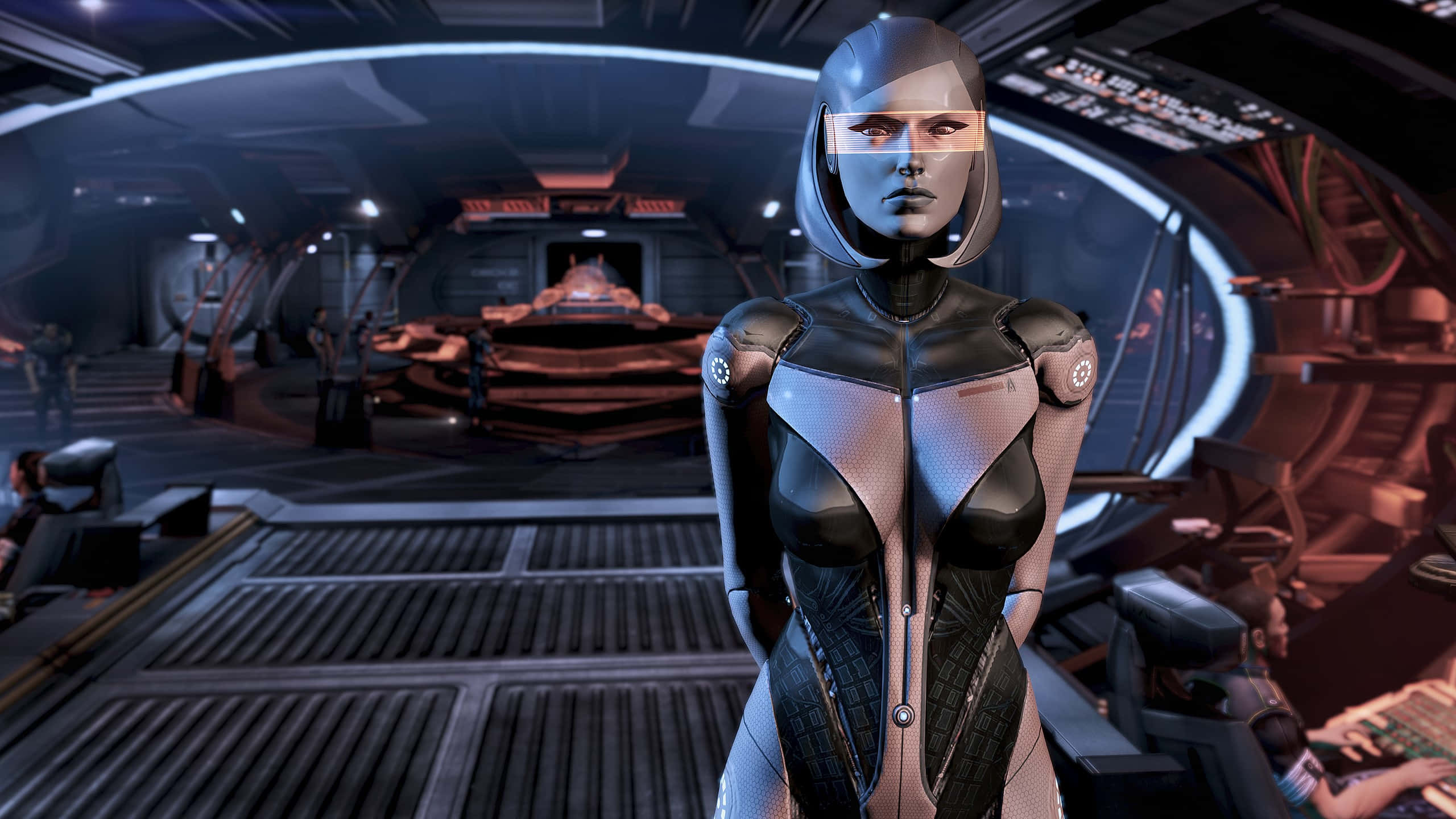 Mass Effect, EDI, futuristic female android, 2K Desktop Wallpaper