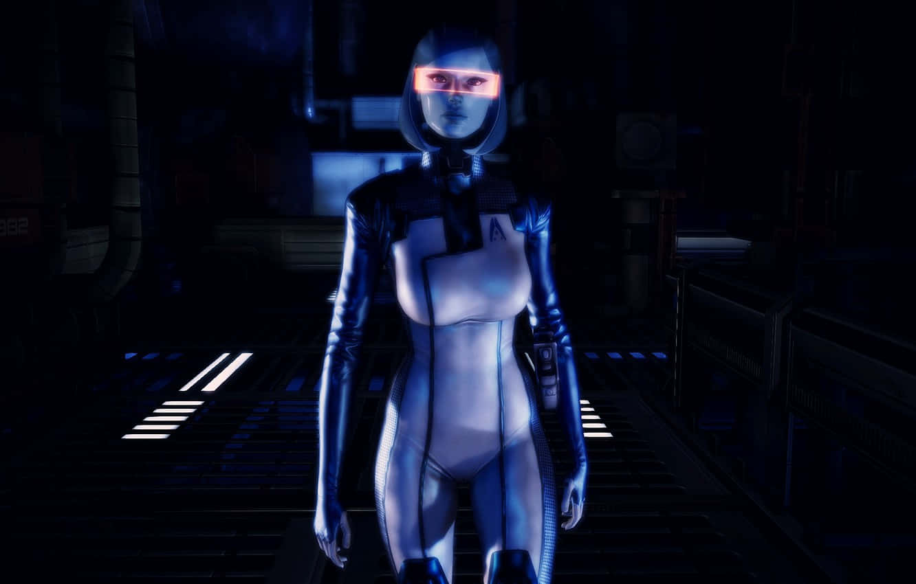 Mass Effect Edi, EDI, sleek blue suit, HD Desktop Wallpaper