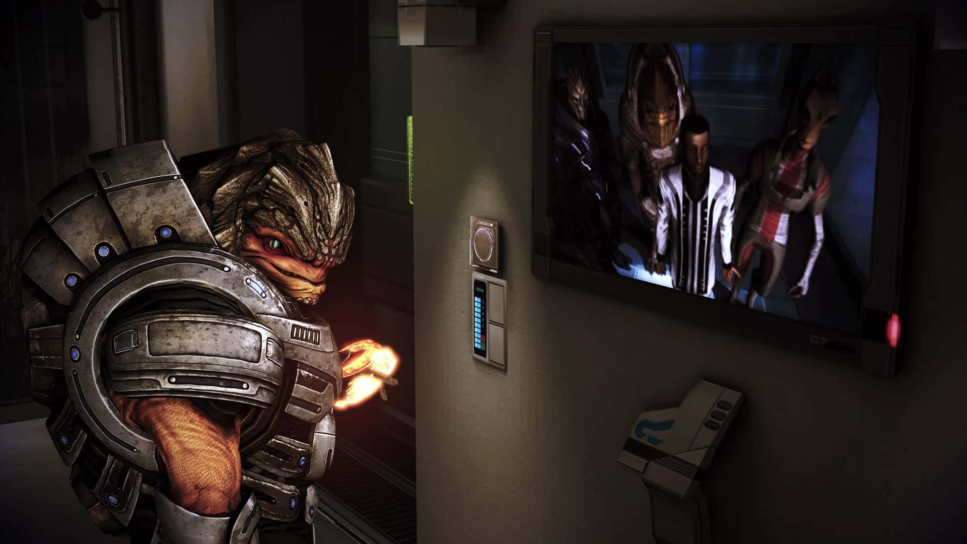Mass Effect, Grunt, glowing eyes, Full HD Desktop Wallpaper