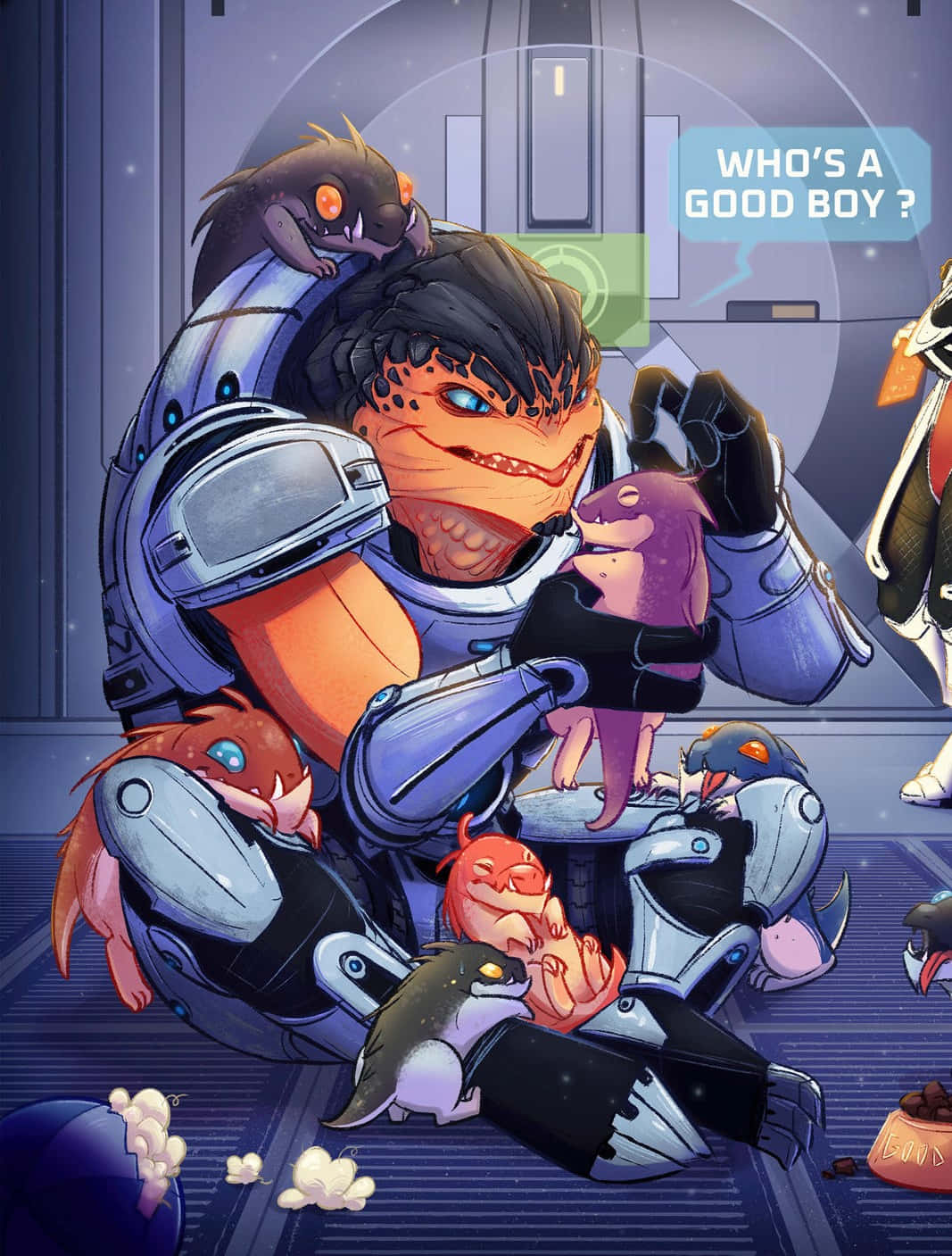 Mass Effect, Grunt, futuristic armored alien, HD Phone Wallpaper