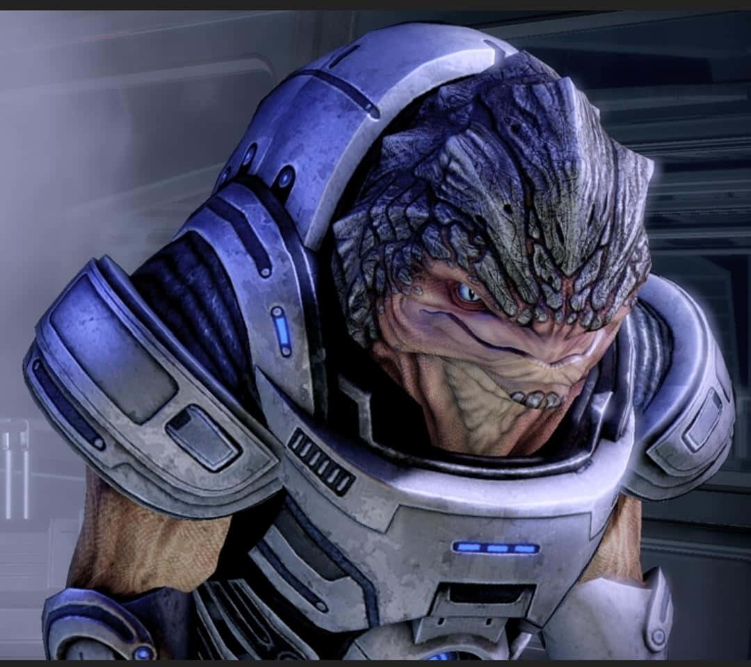 Mass Effect, Grunt, silver armor, SD Desktop Wallpaper