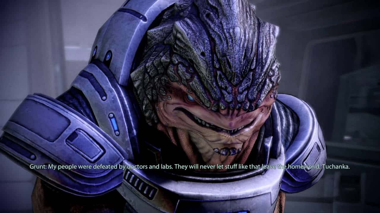 Mass Effect, Grunt, textured purple skin, HD Desktop Wallpaper