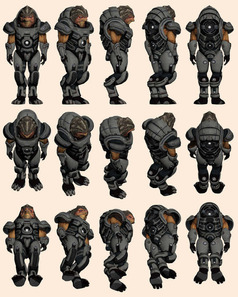 Mass Effect, Grunt, reptilian humanoid, SD Phone Wallpaper