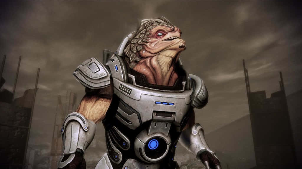 Mass Effect, Grunt, reptilian alien warrior, SD Desktop Wallpaper