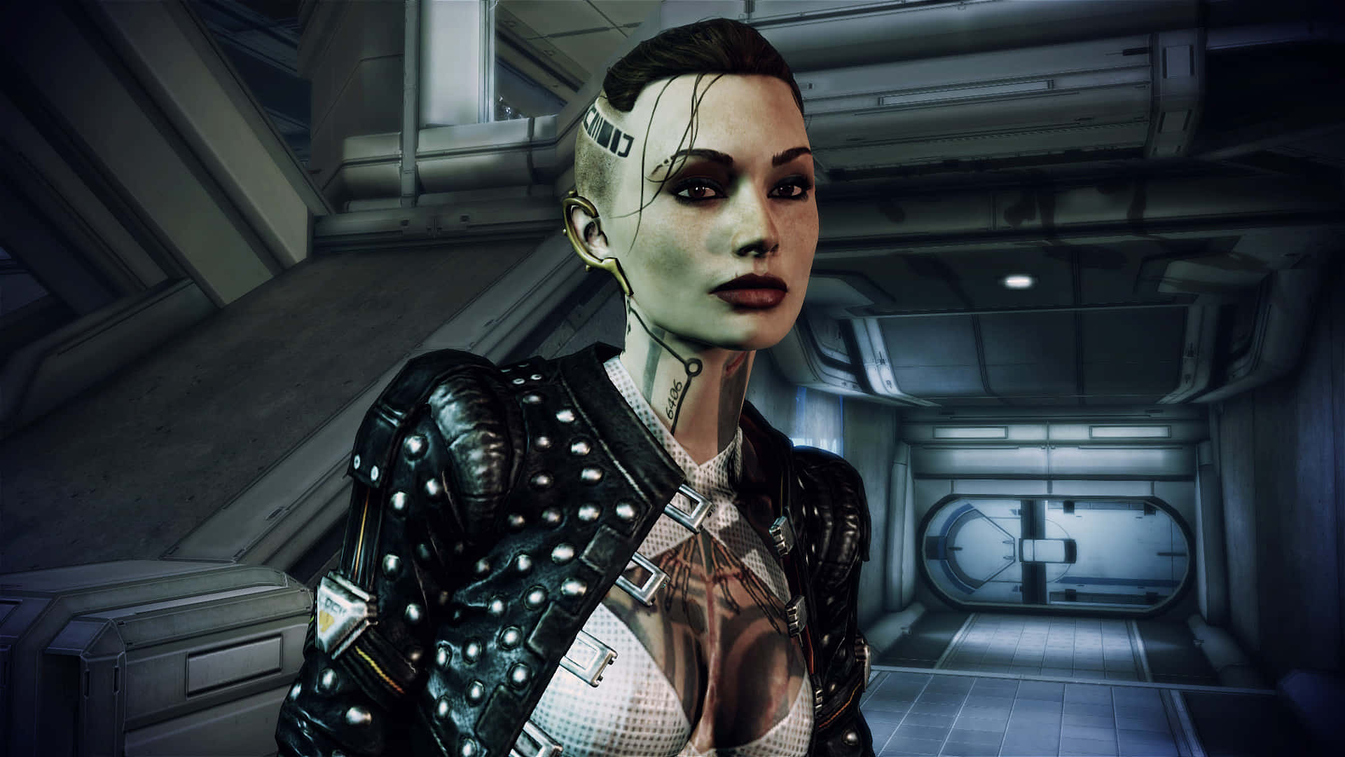 Mass Effect Jack, cyberpunk woman, cybernetic enhancements, Full HD Desktop Wallpaper