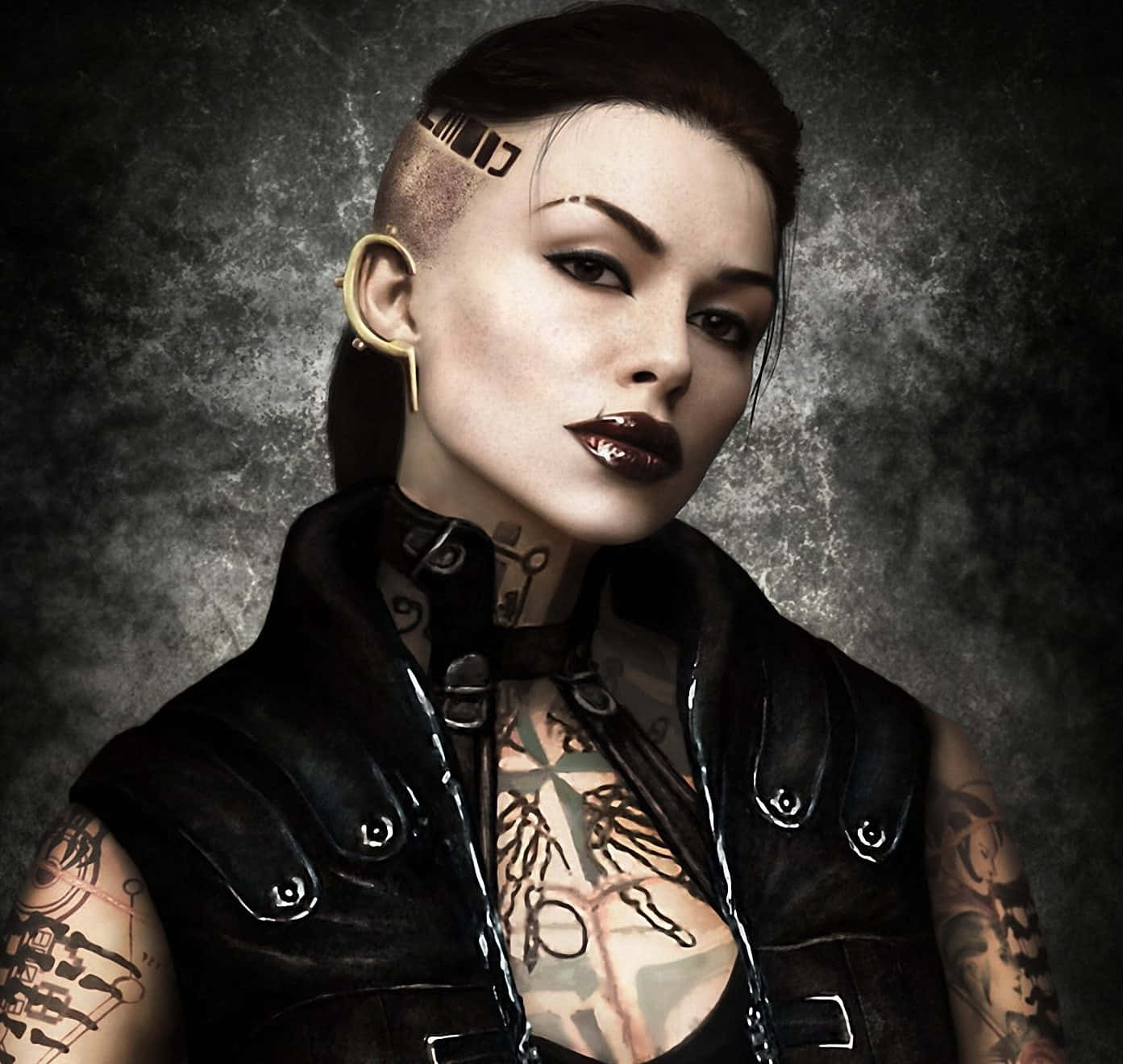Mass Effect Jack, cyberpunk woman, tattoos, HD Desktop Wallpaper