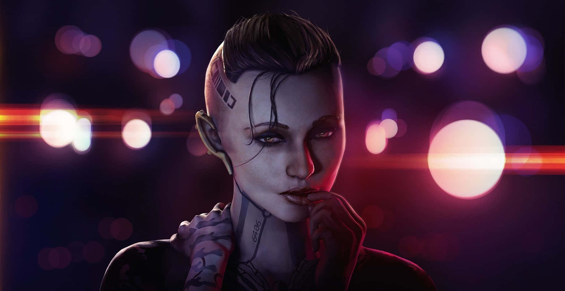 Mass Effect Jack, cyberpunk woman, cybernetic enhancements, HD Desktop Wallpaper