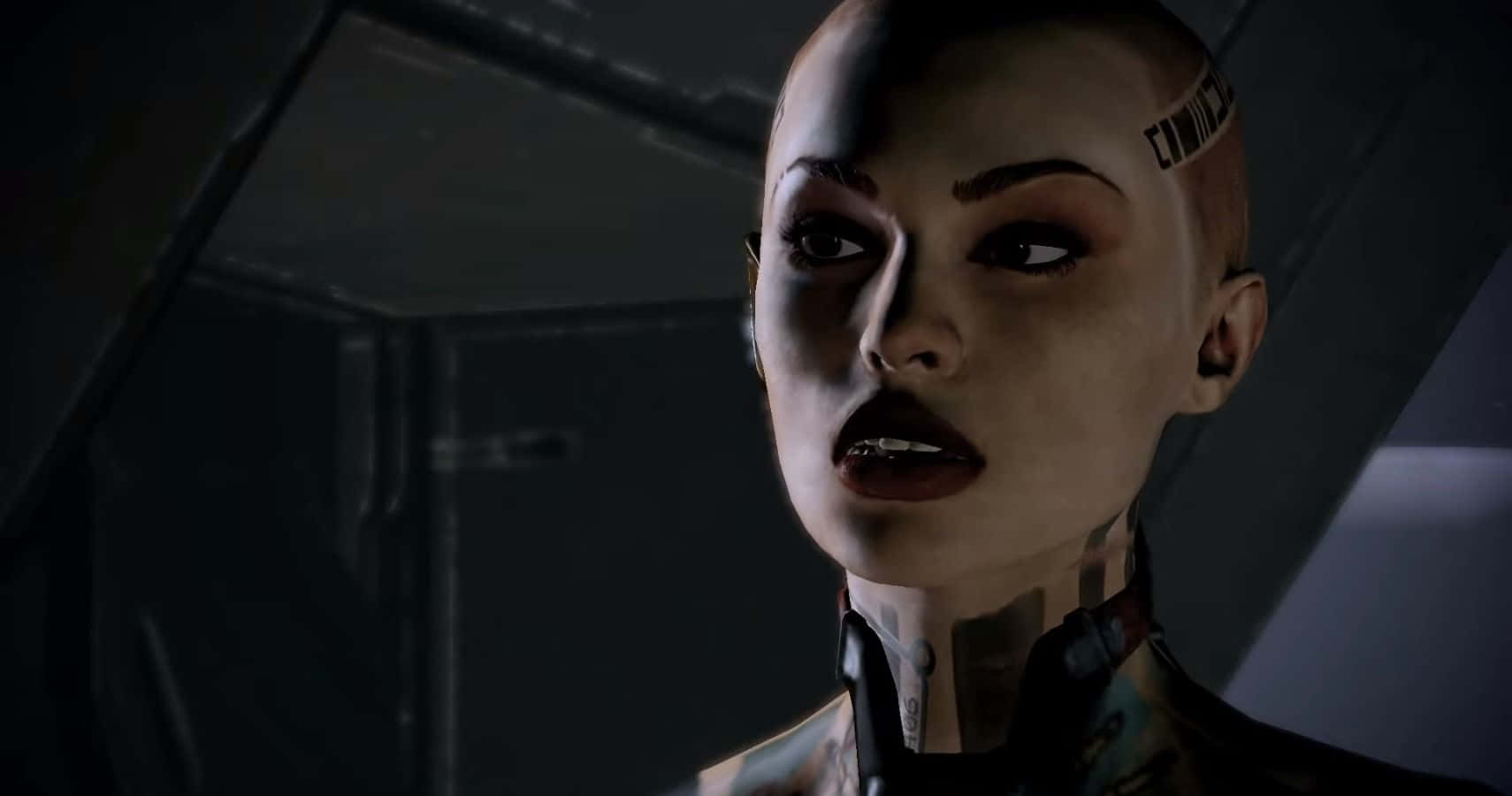 Mass Effect Jack, cybernetic woman, shaved head, HD Desktop Wallpaper