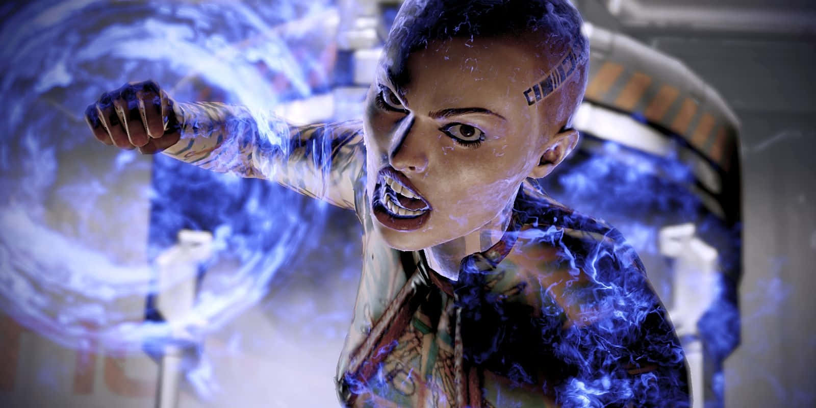 Jack, Mass Effect, cyberpunk woman, HD Desktop Wallpaper