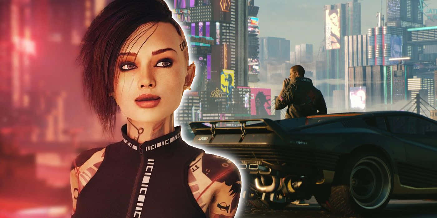 Mass Effect Jack, cyberpunk woman, glowing neon cityscape, HD Desktop Wallpaper