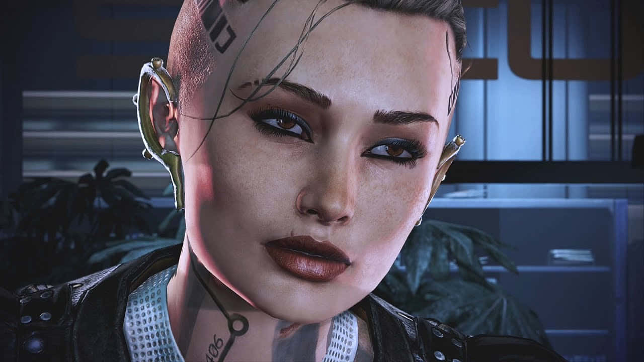 Mass Effect Jack, cyberpunk woman, cybernetic ear implants, HD Desktop Wallpaper