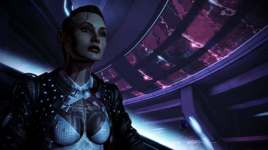 Mass Effect Jack, biotic powers, cyberpunk woman, SD Desktop Wallpaper